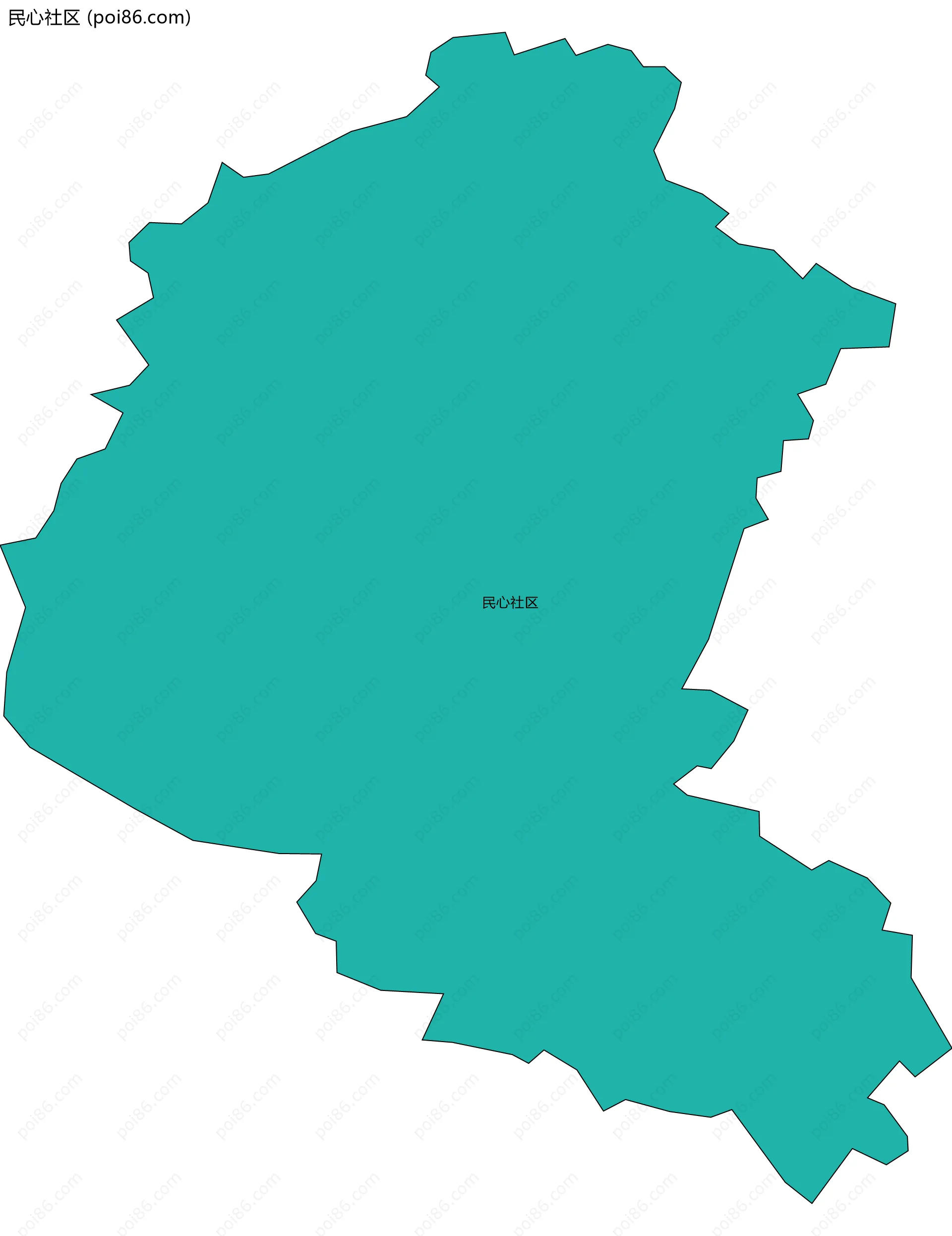 民心社区边界地图