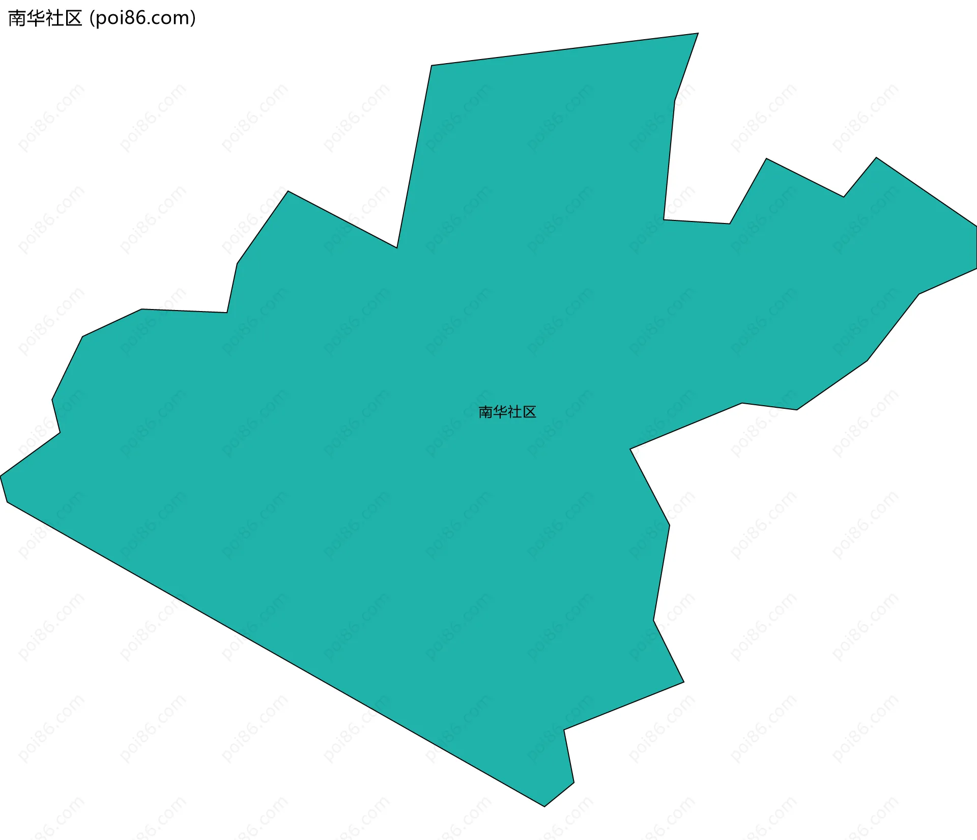南华社区边界地图