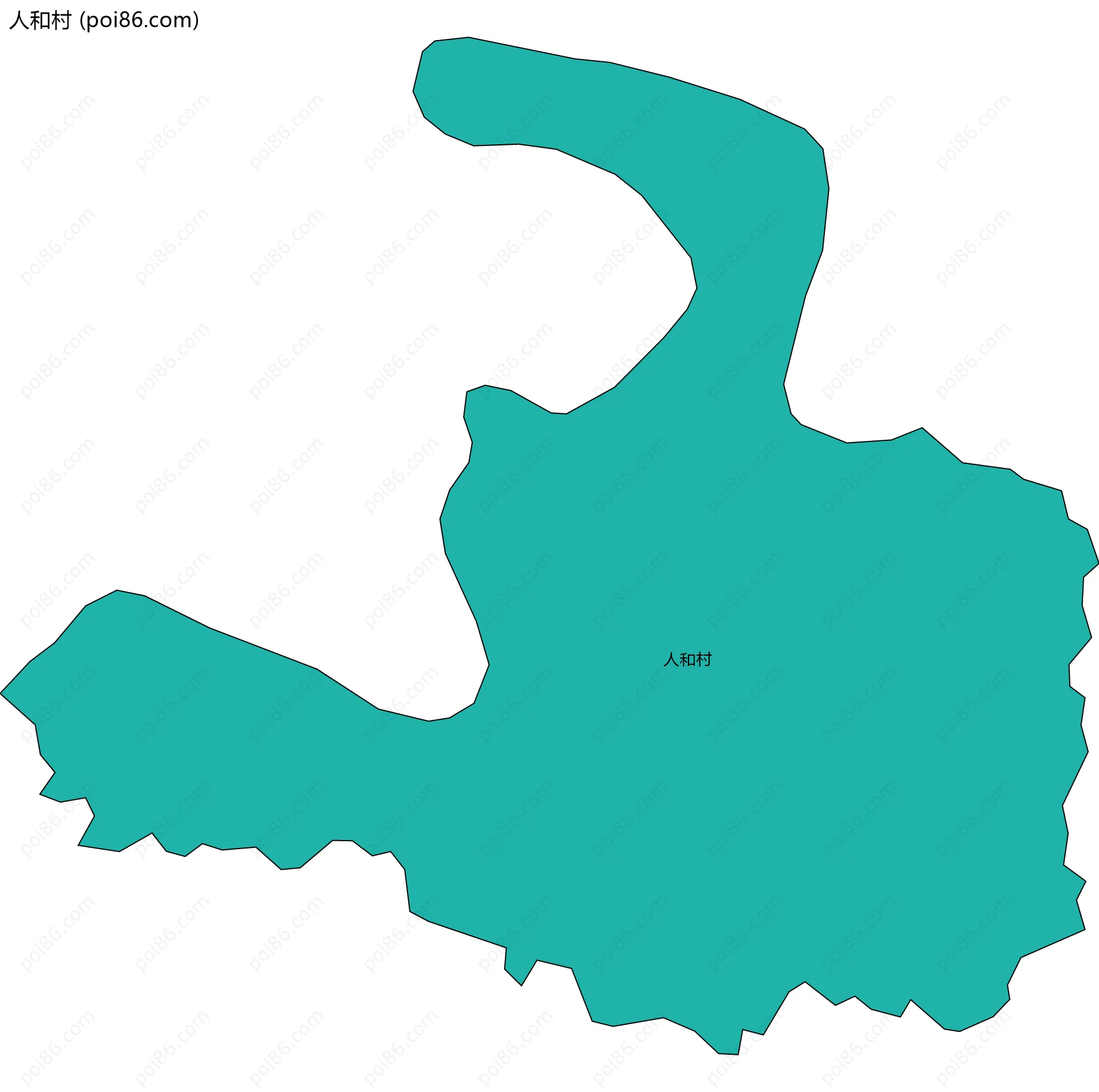 人和村边界地图
