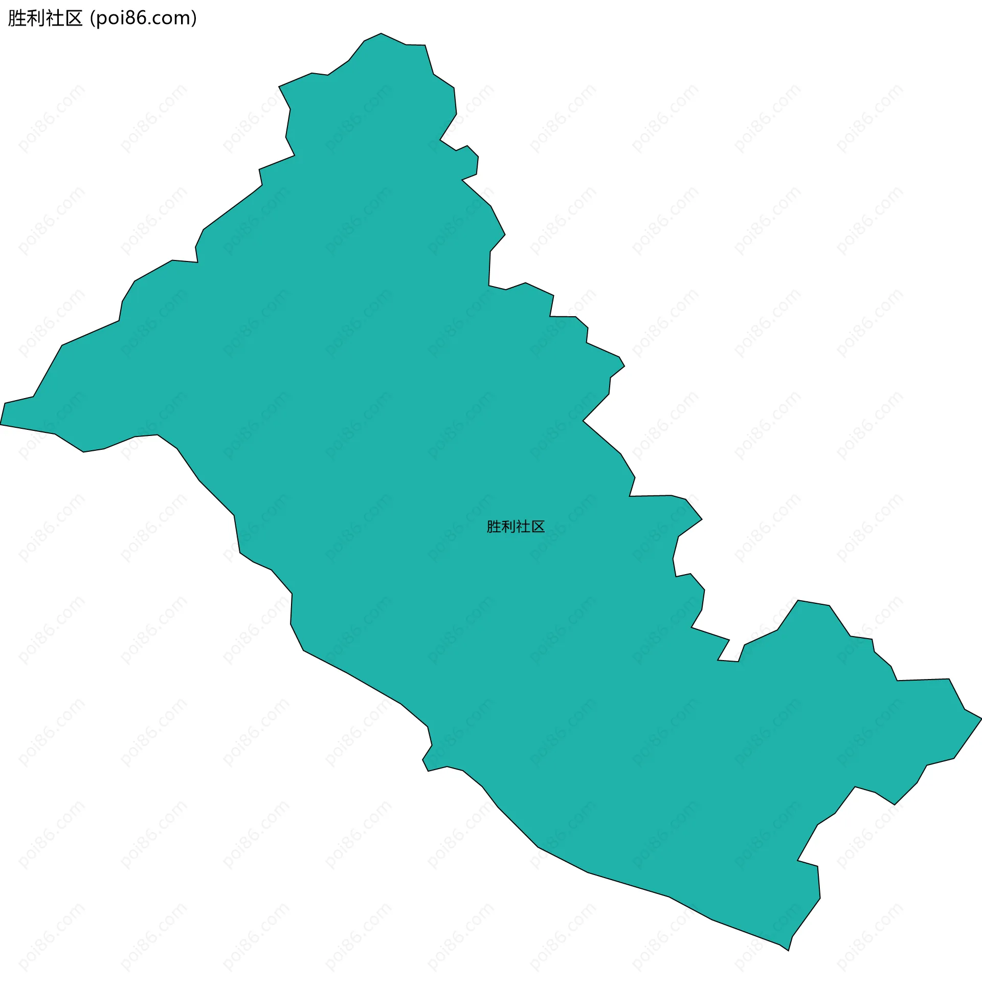 胜利社区边界地图