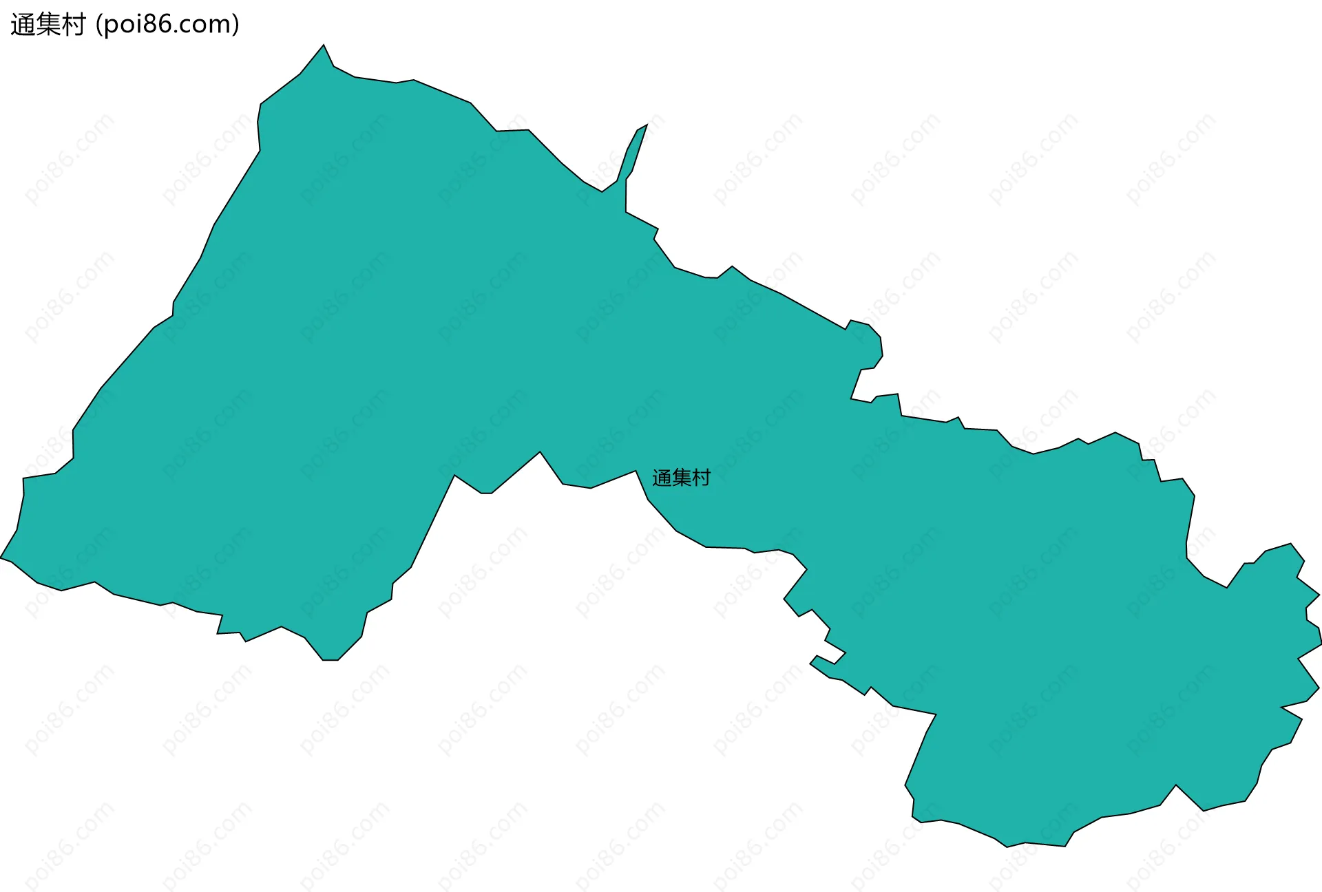 通集村边界地图