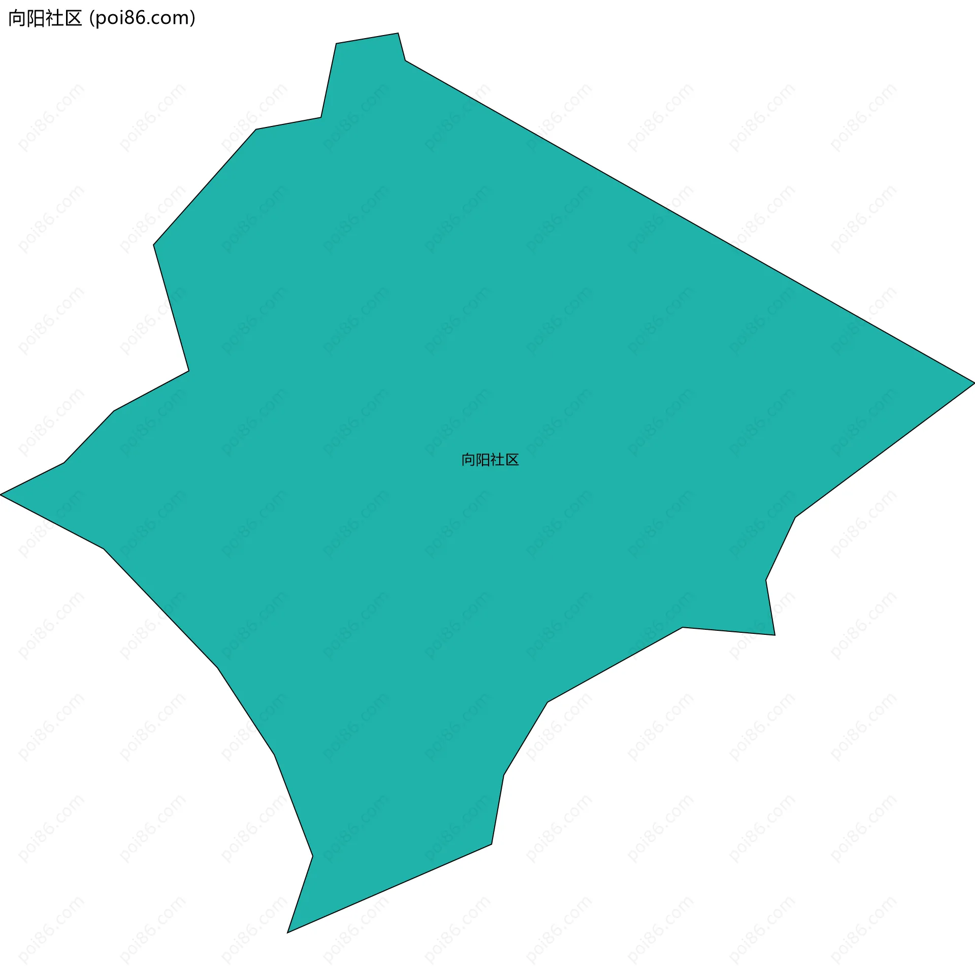 向阳社区边界地图