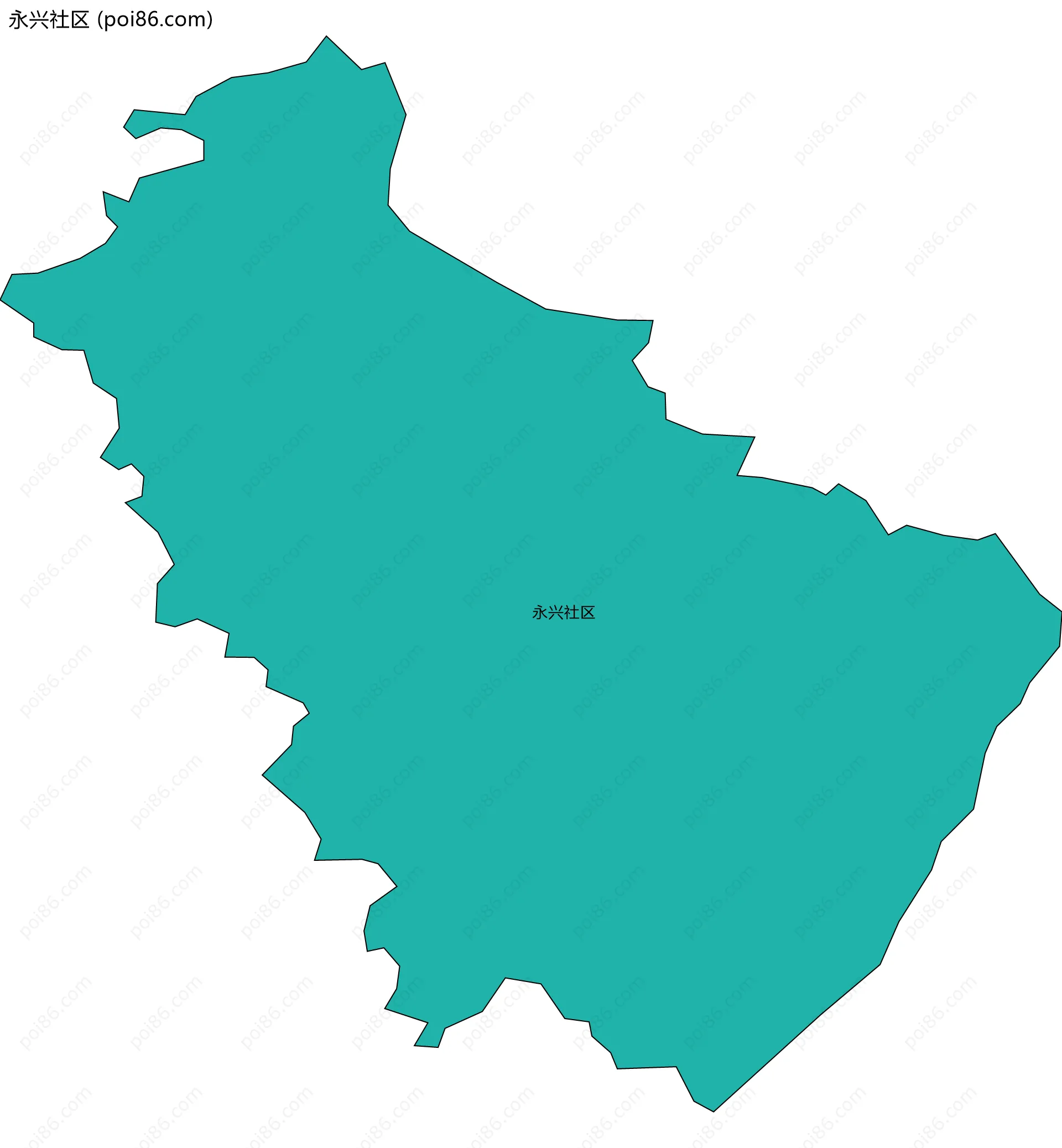 永兴社区边界地图