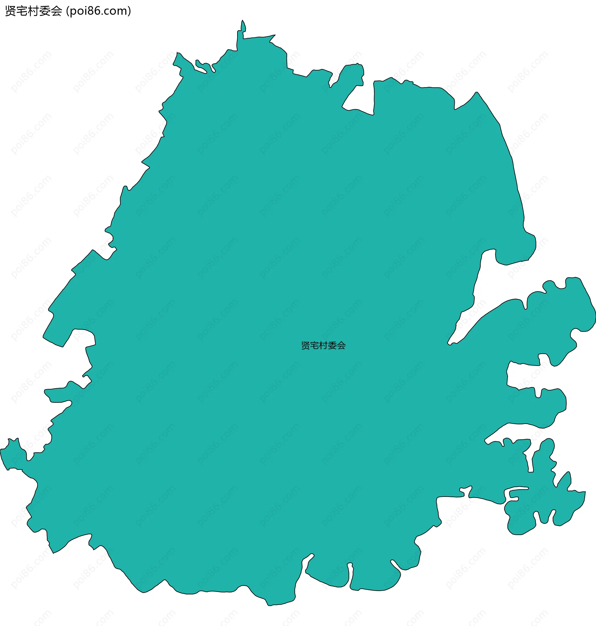 贤宅村委会边界地图