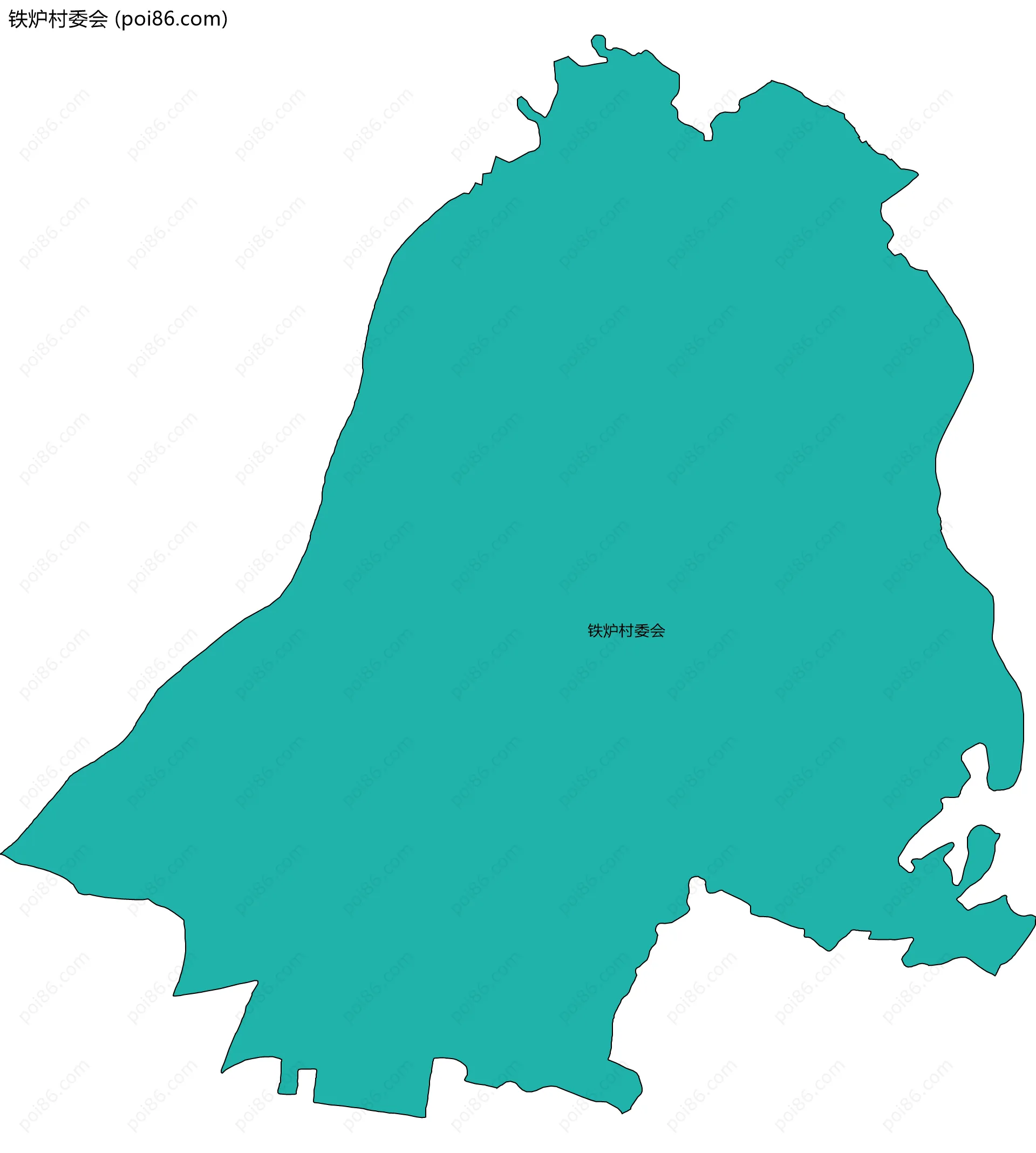 铁炉村委会边界地图