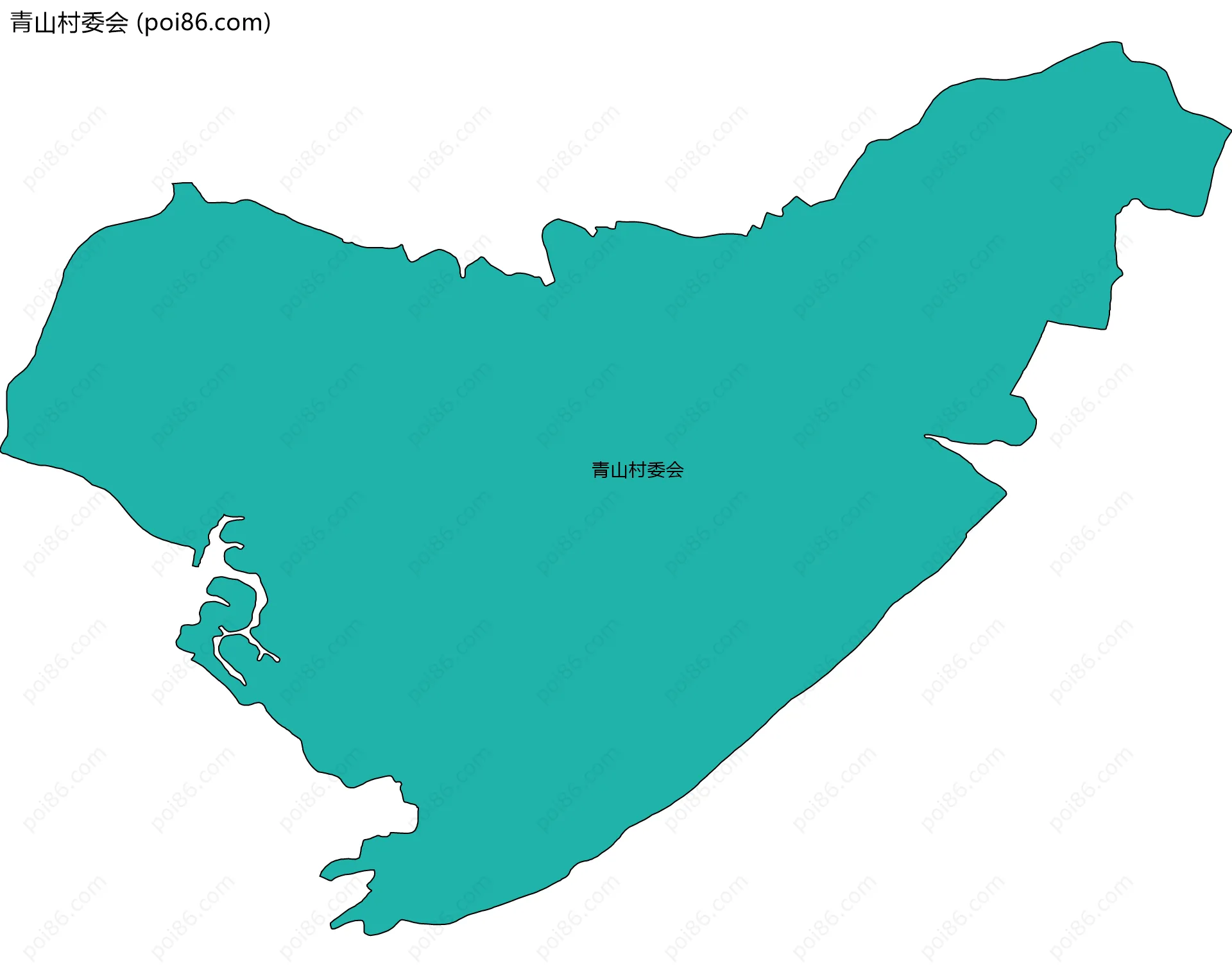 青山村委会边界地图