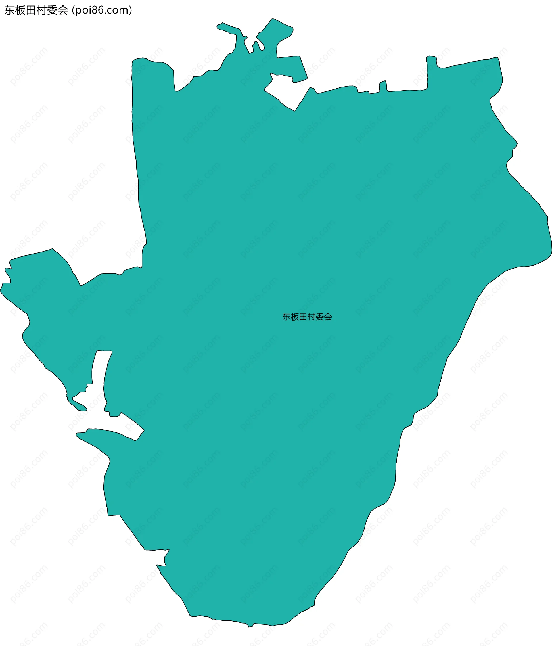 东板田村委会边界地图