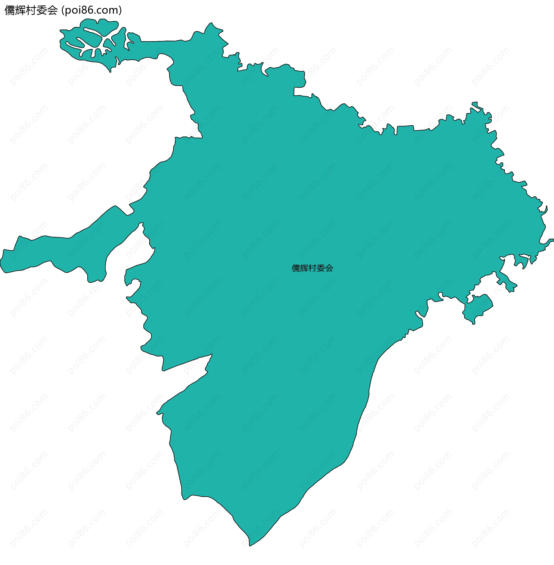 儒辉村委会边界地图