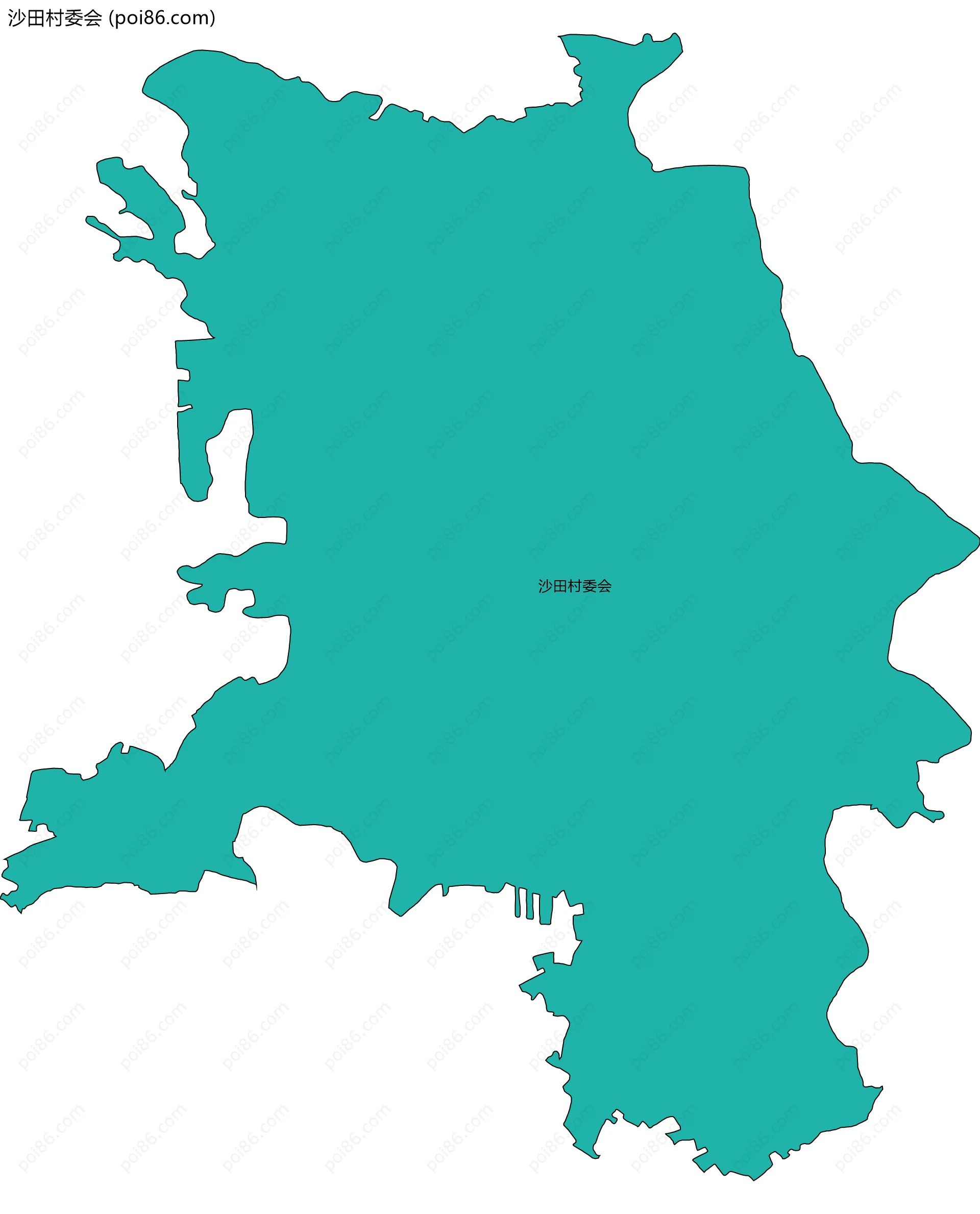 沙田村委会边界地图