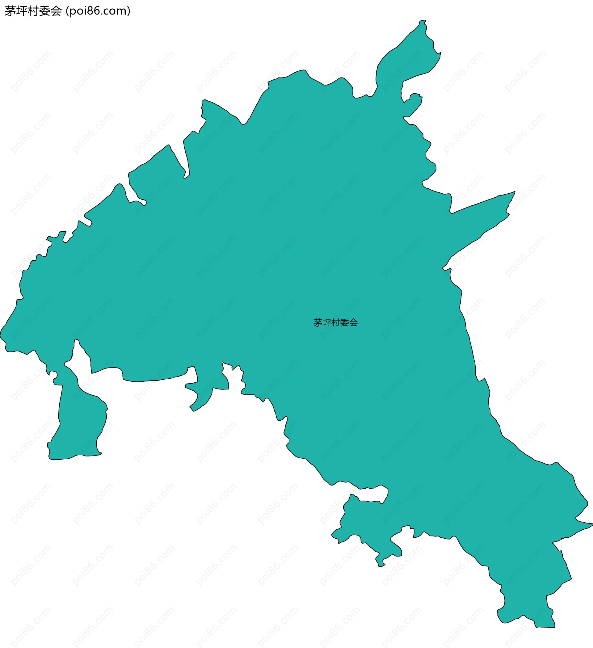 茅坪村委会边界地图