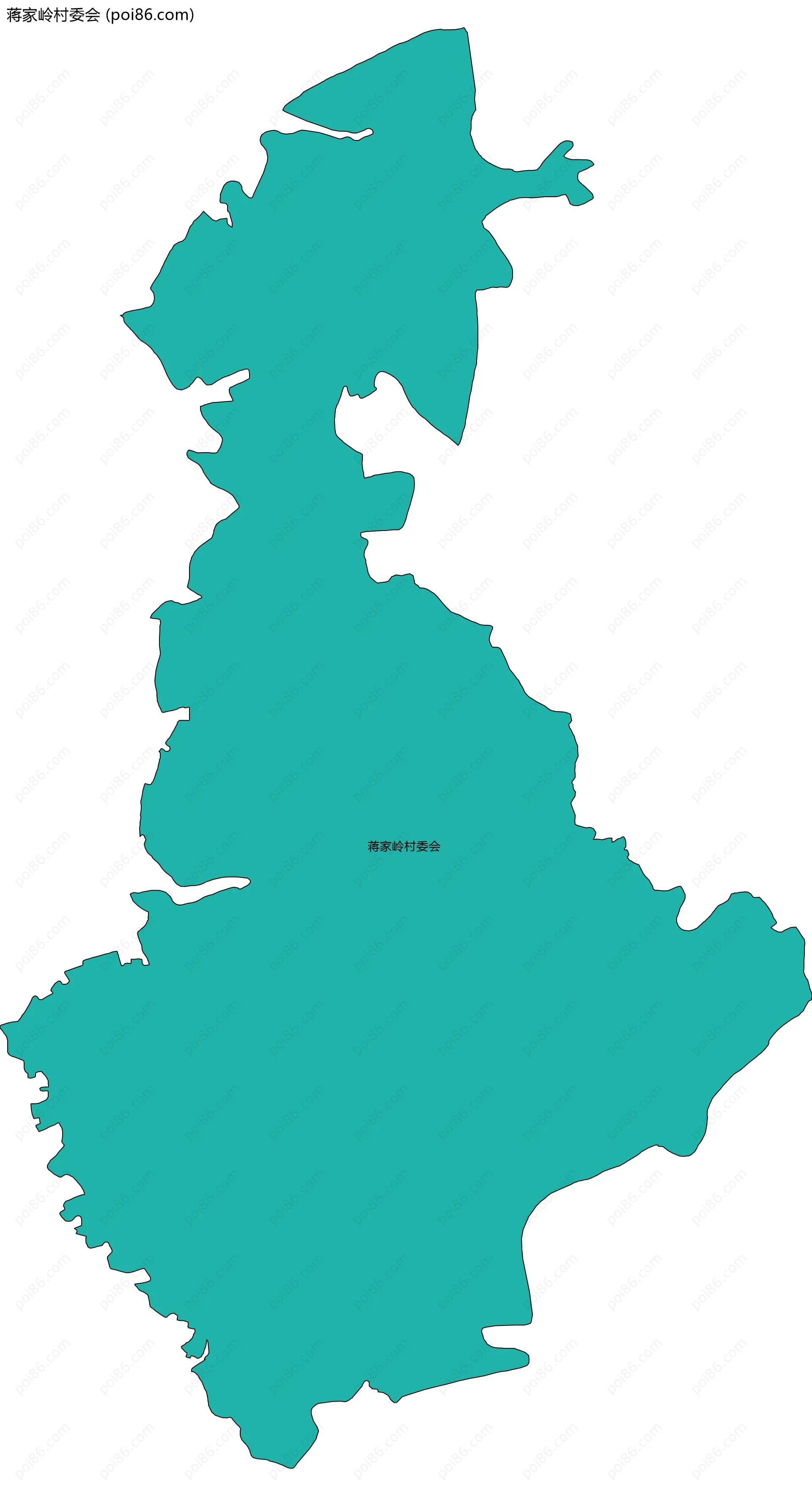 蒋家岭村委会边界地图