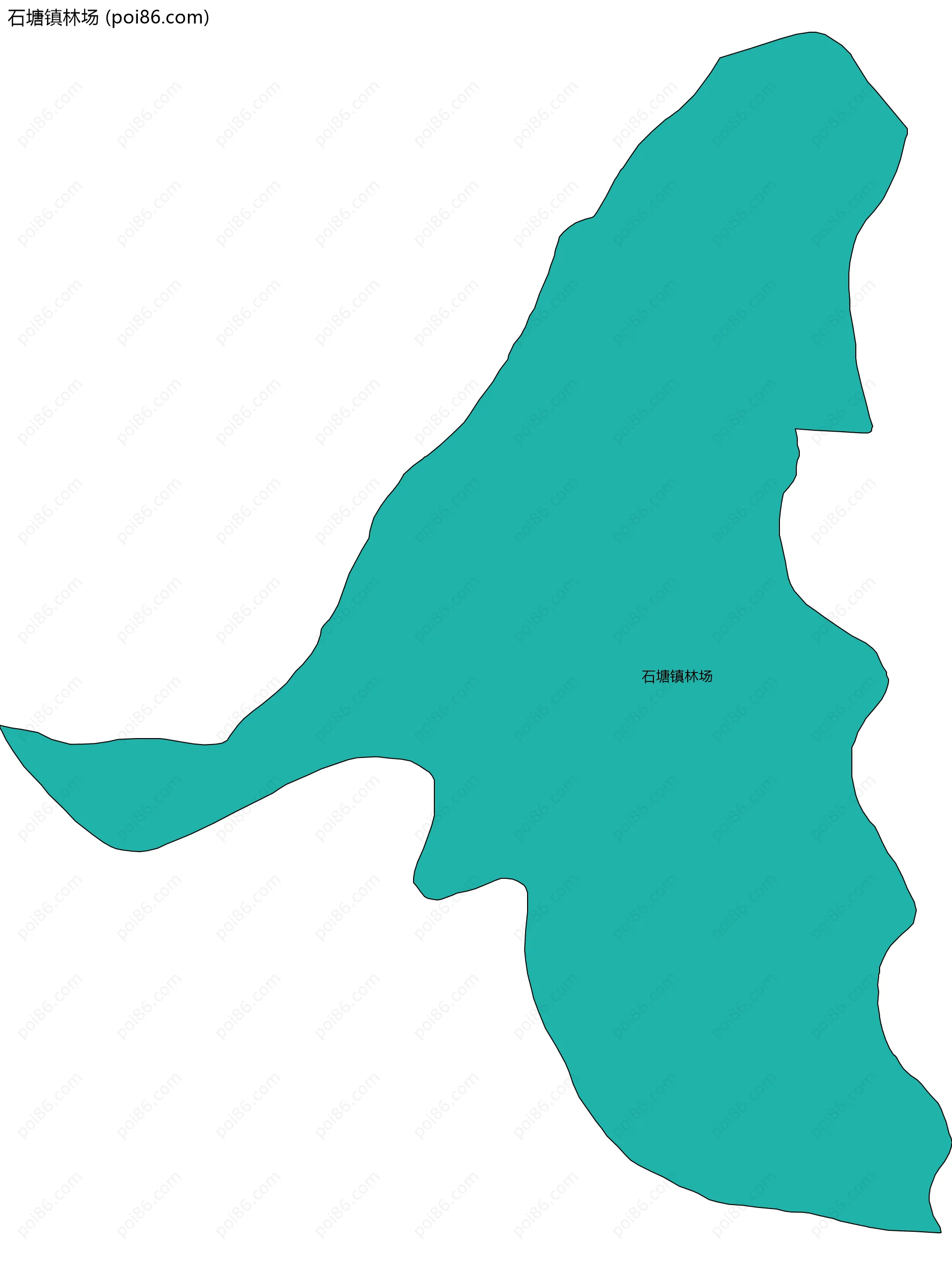 石塘镇林场边界地图