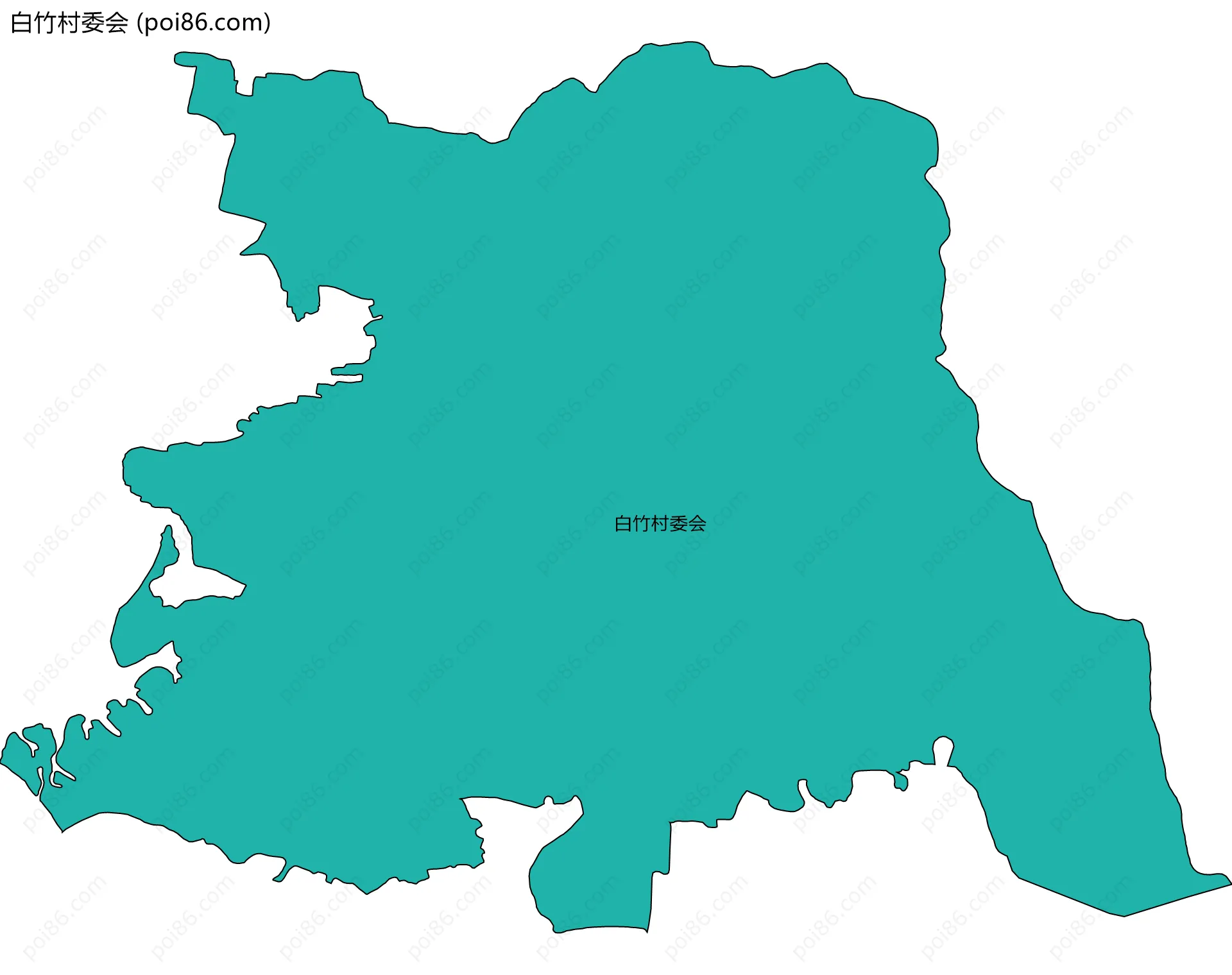 白竹村委会边界地图