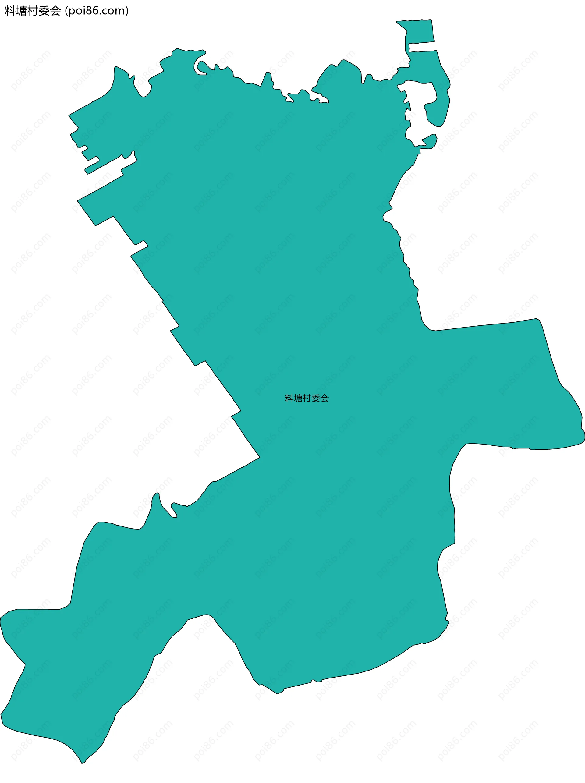 料塘村委会边界地图