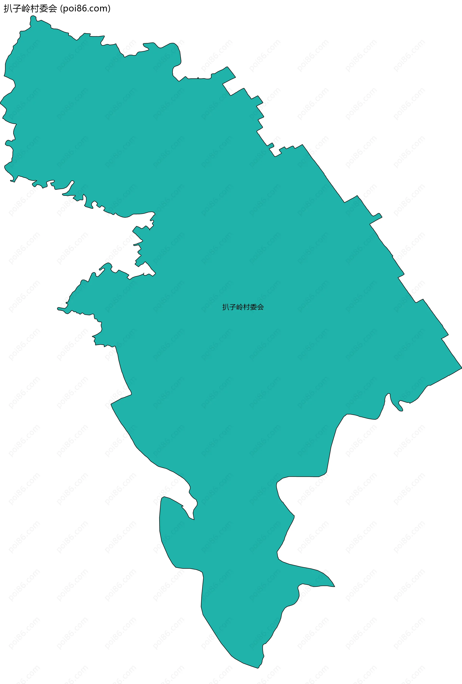 扒子岭村委会边界地图