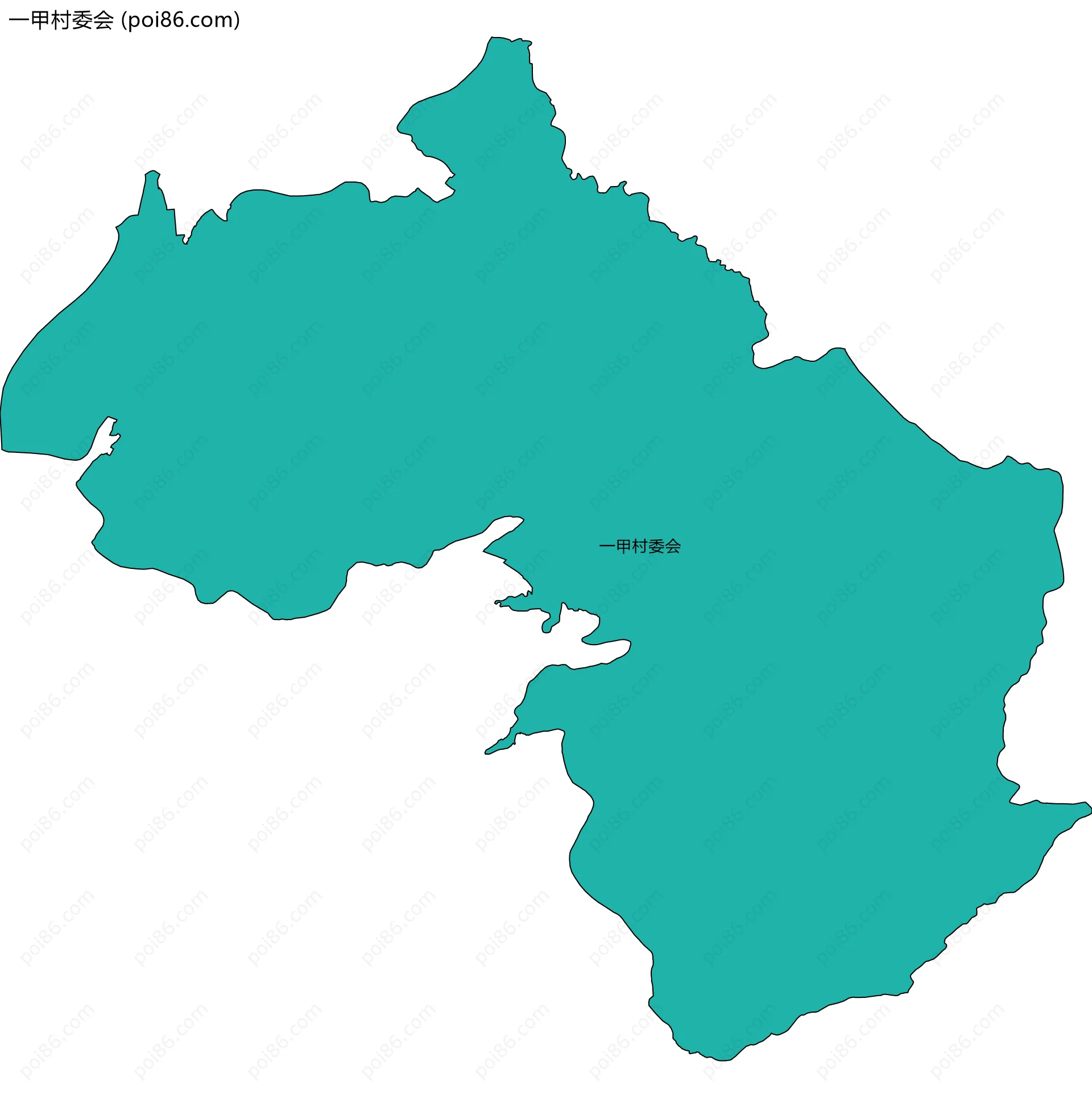 一甲村委会边界地图