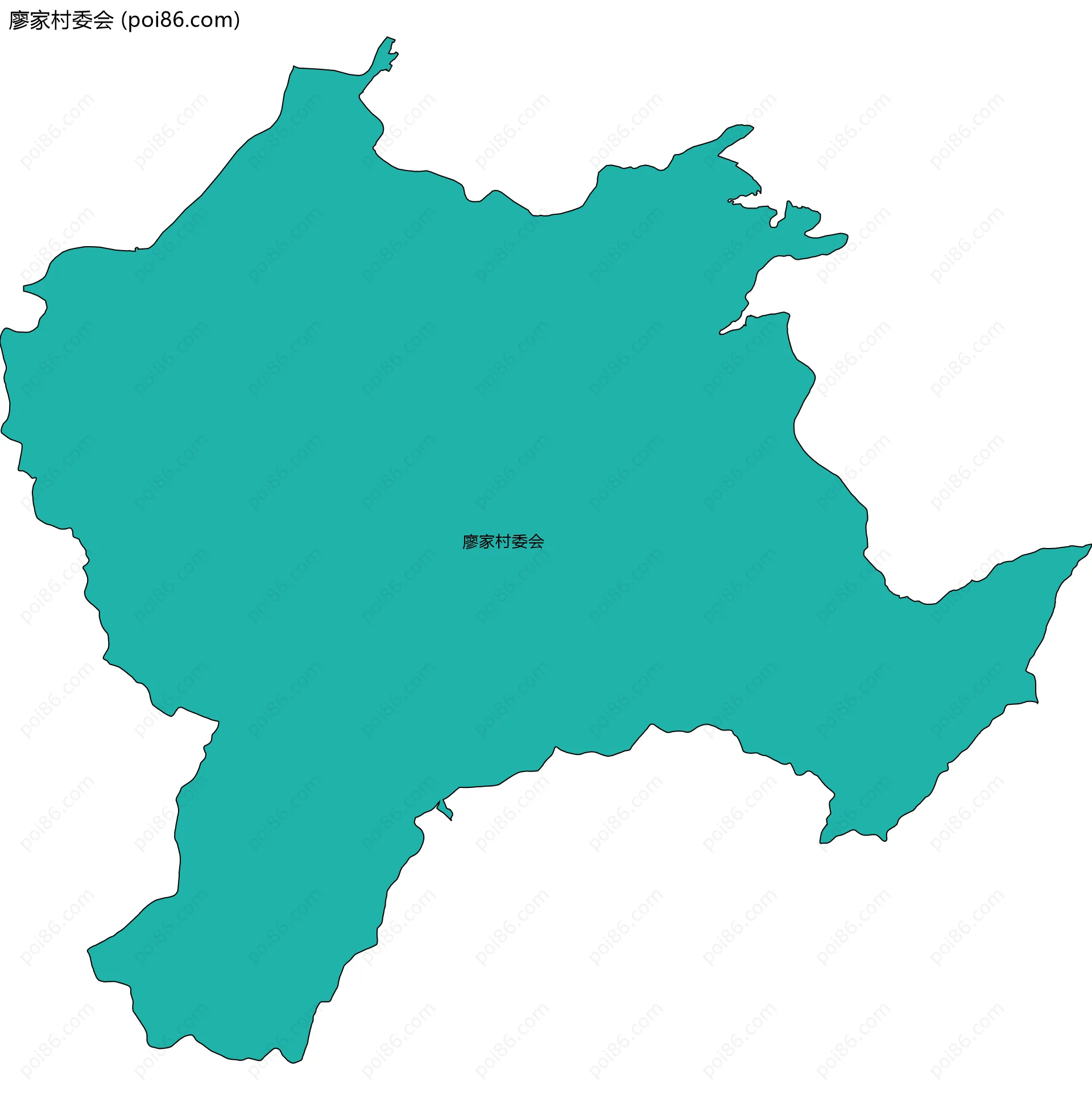 廖家村委会边界地图