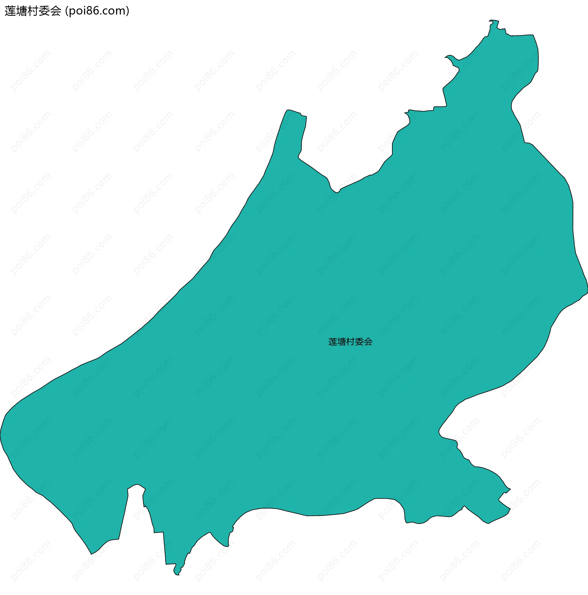 莲塘村委会边界地图