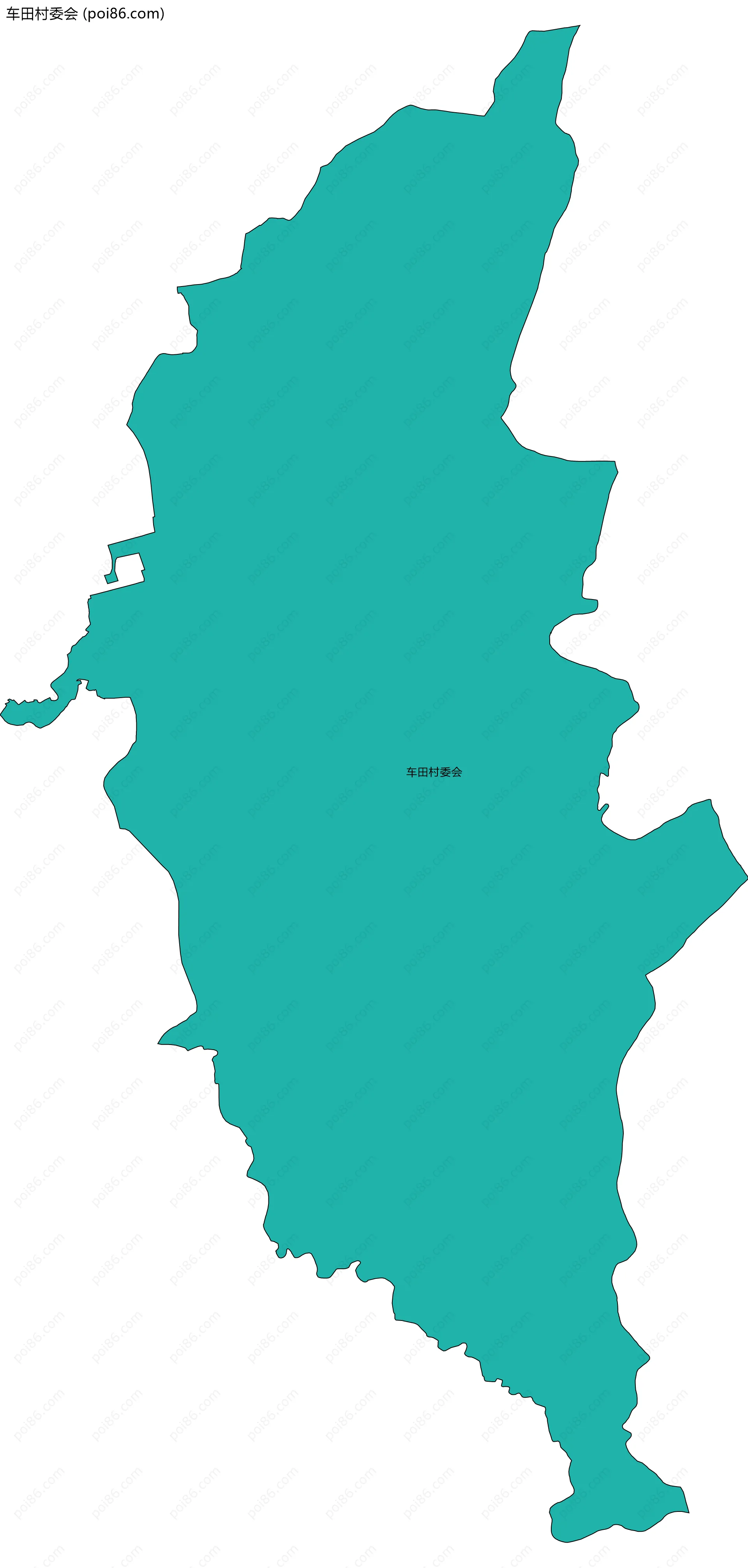 车田村委会边界地图