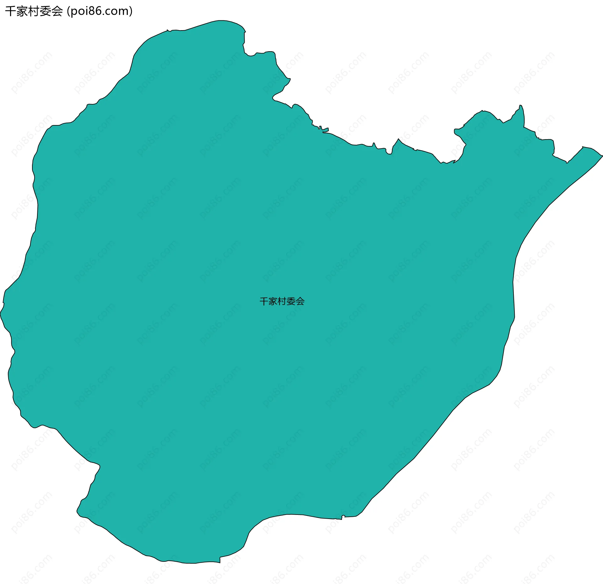 千家村委会边界地图