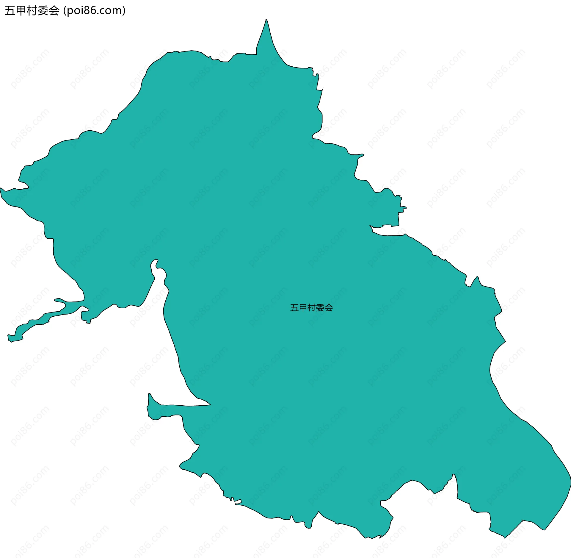 五甲村委会边界地图