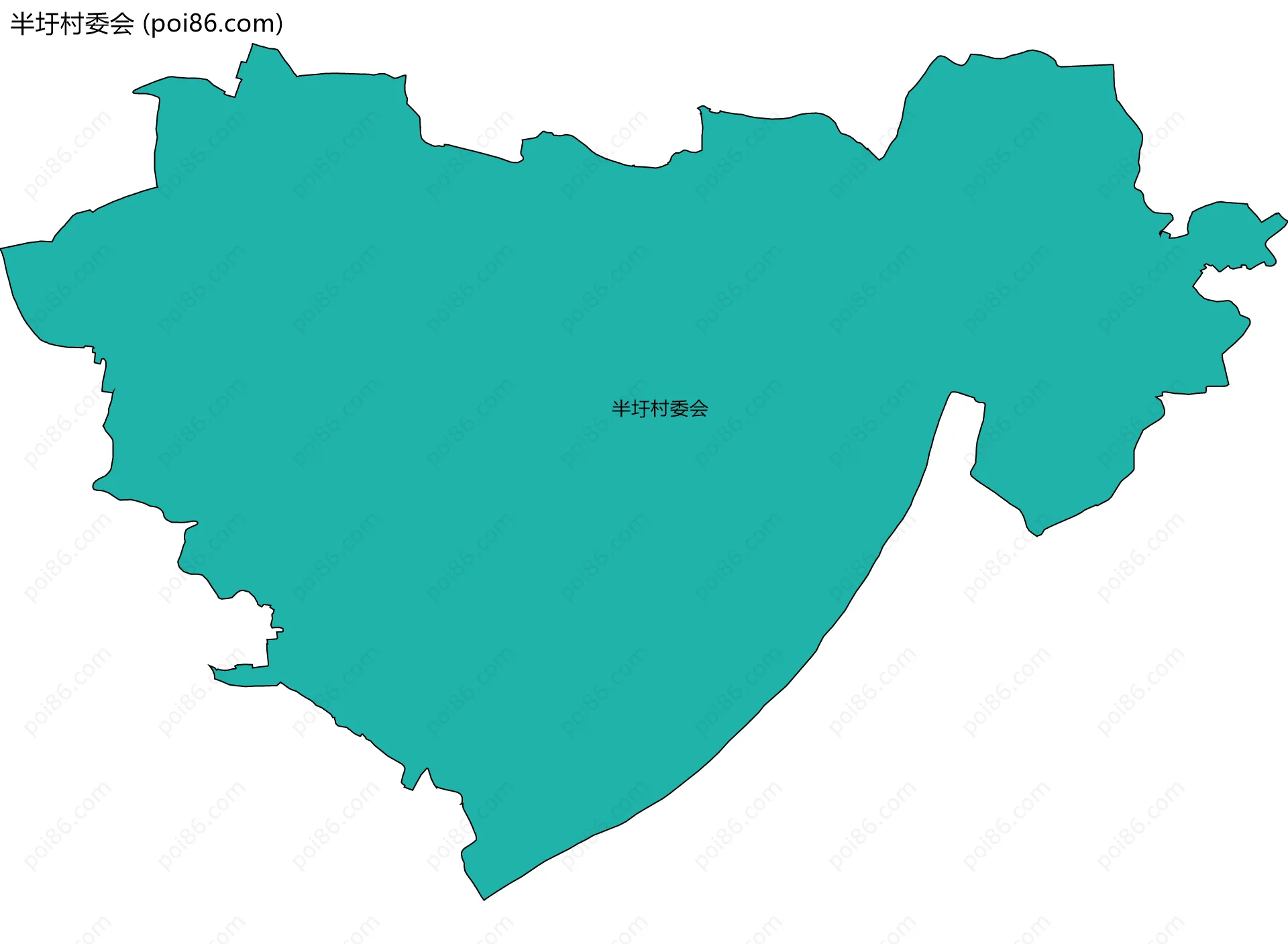 半圩村委会边界地图