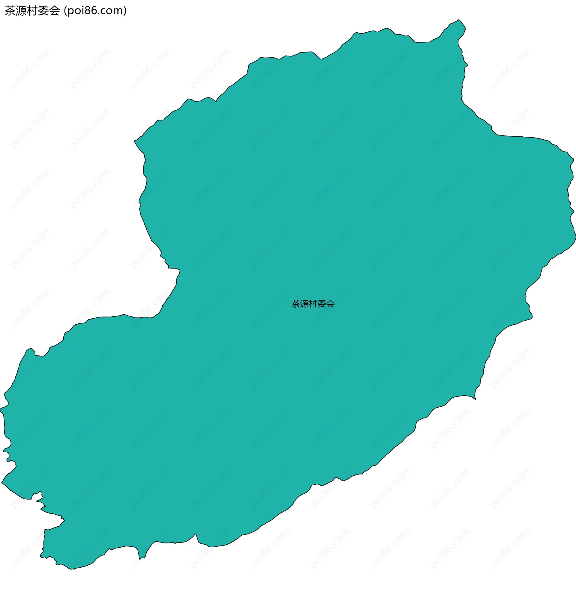 茶源村委会边界地图