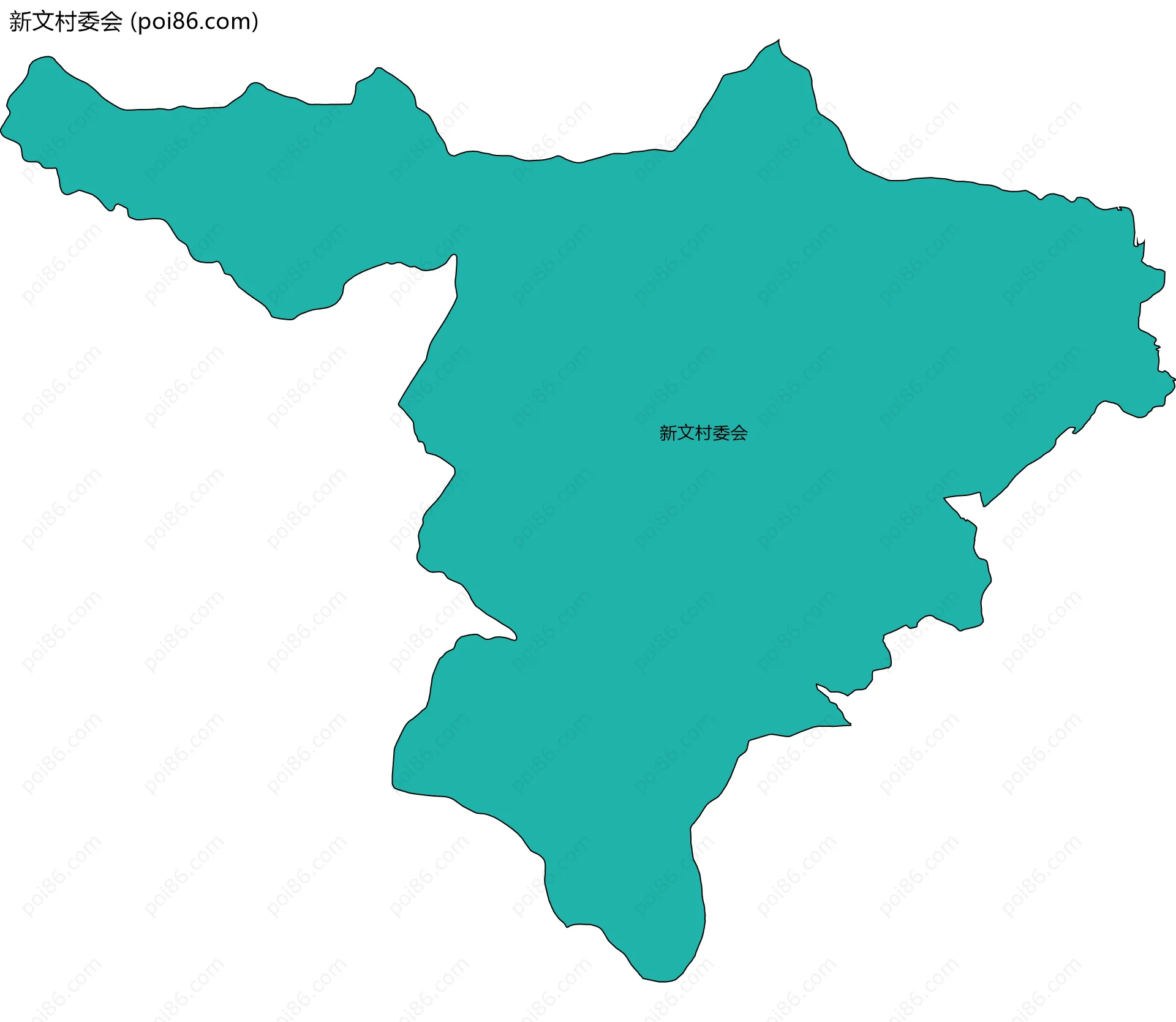 新文村委会边界地图