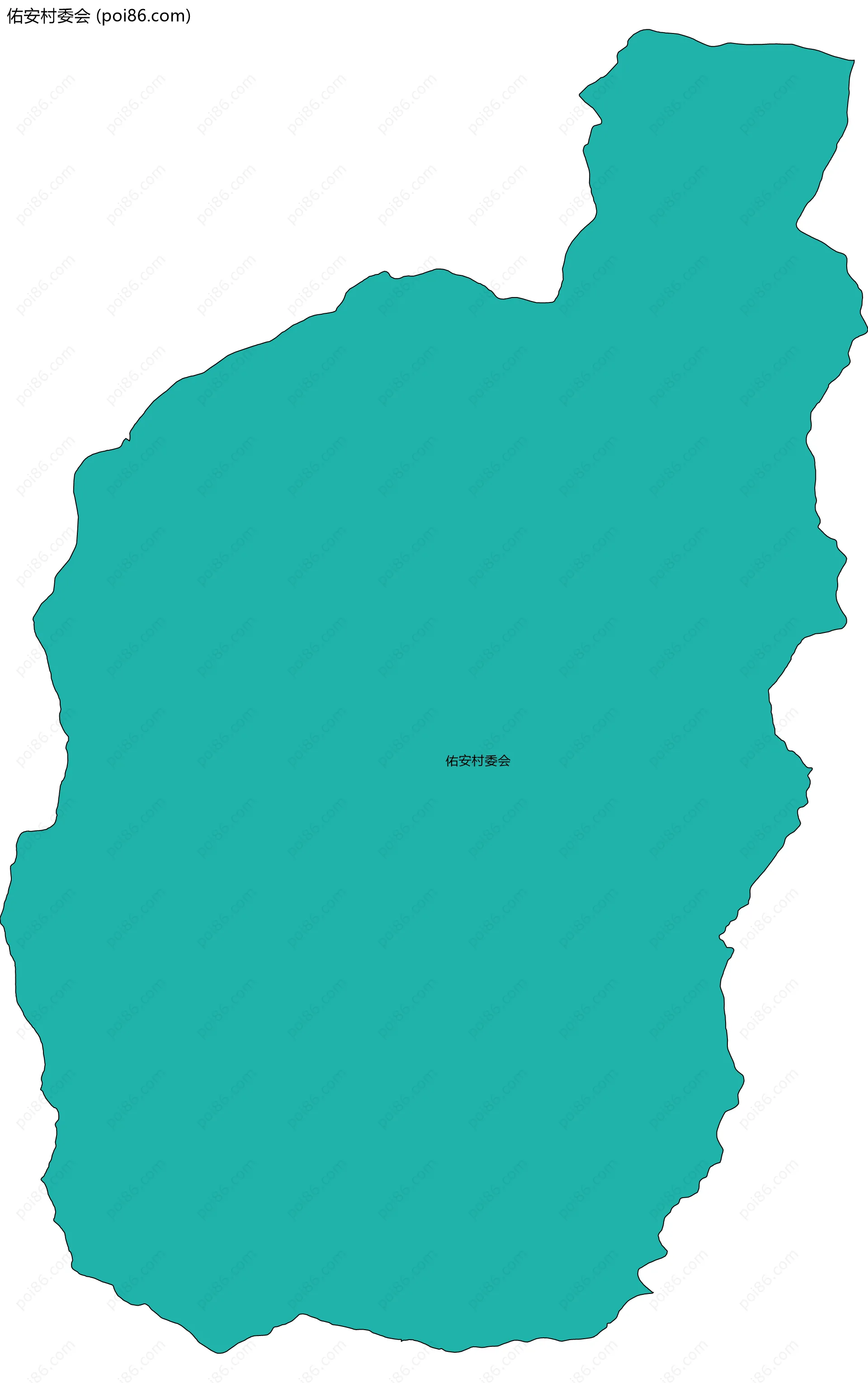 佑安村委会边界地图