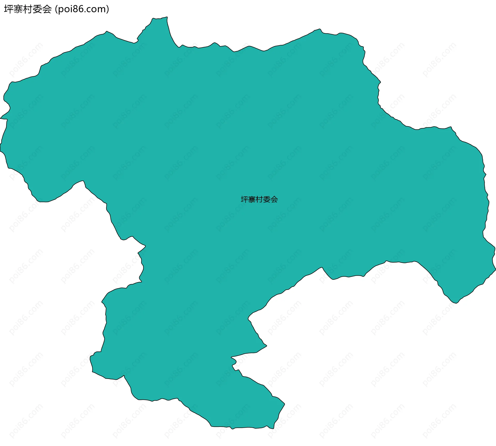 坪寨村委会边界地图