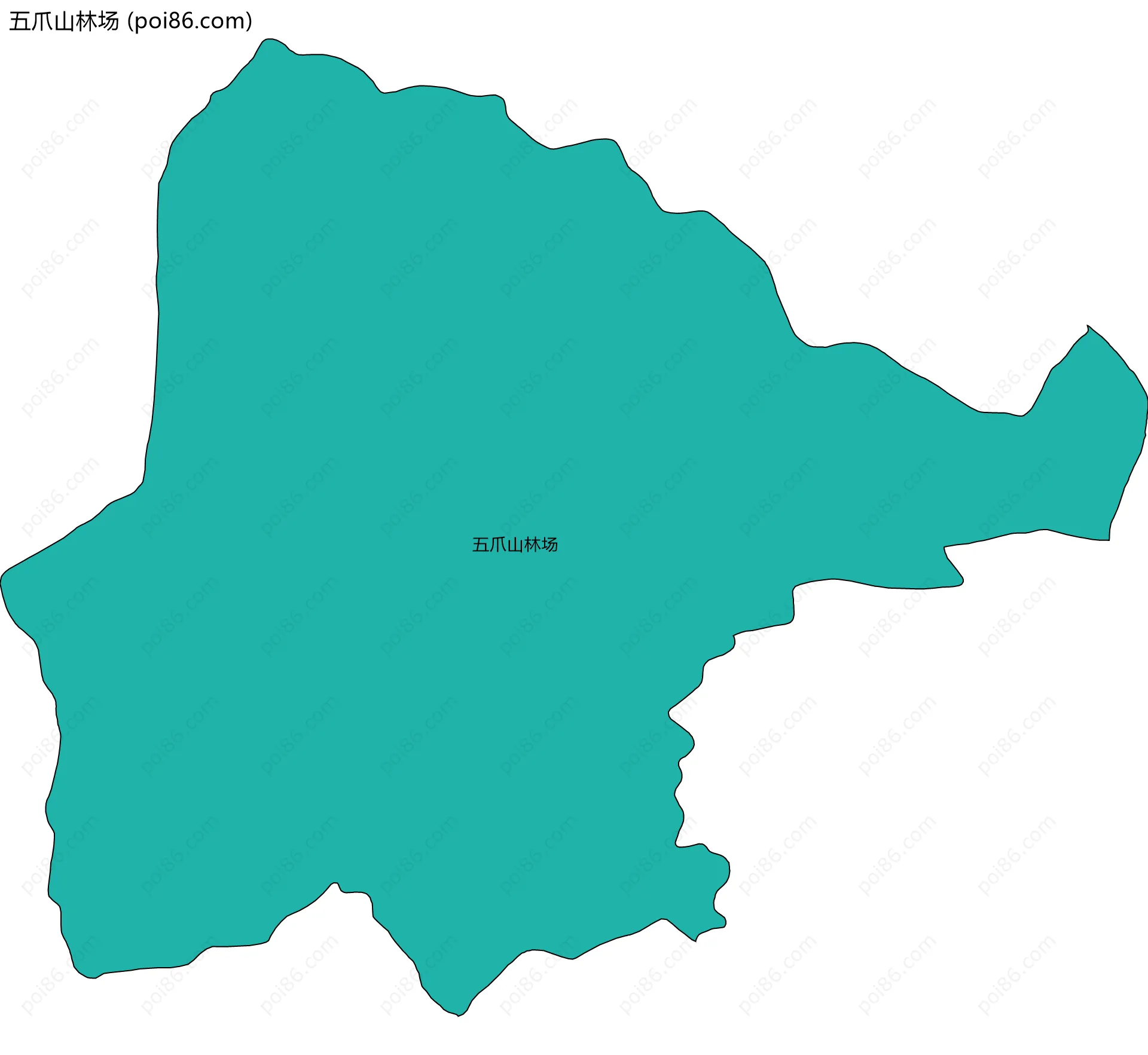五爪山林场边界地图