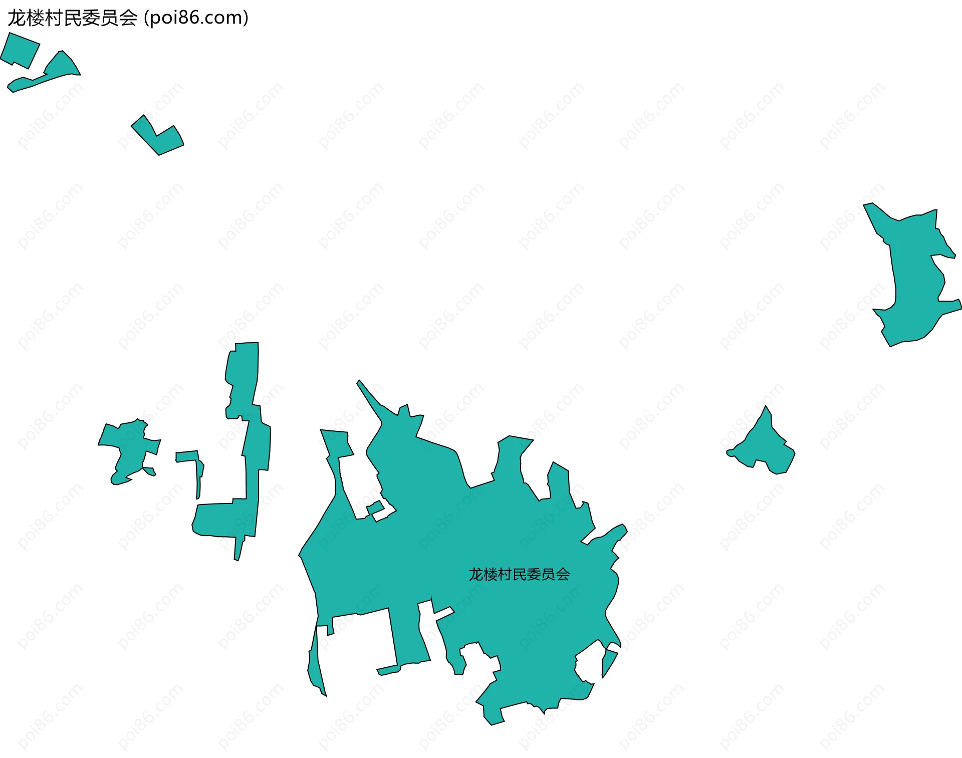 龙楼村民委员会边界地图