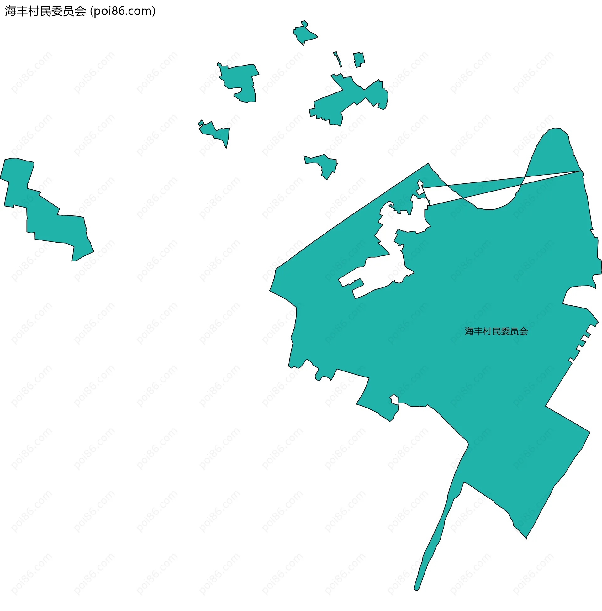 海丰村民委员会边界地图