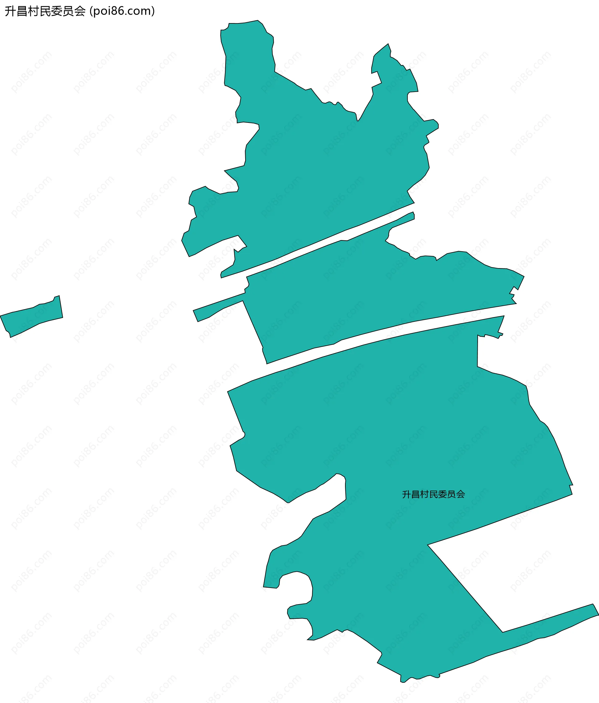 升昌村民委员会边界地图