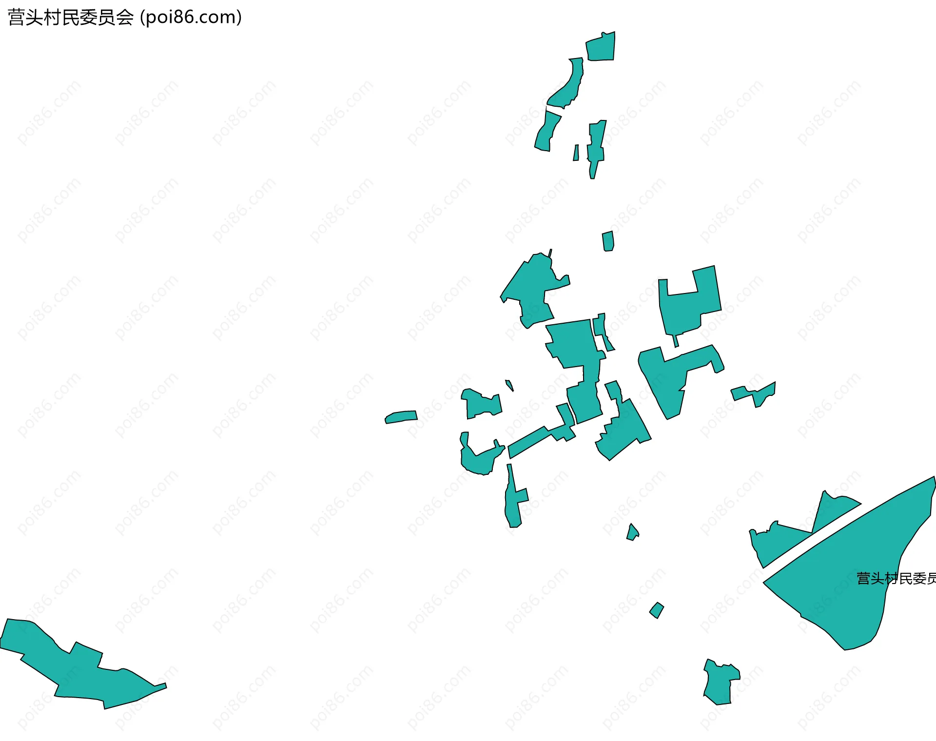 营头村民委员会边界地图