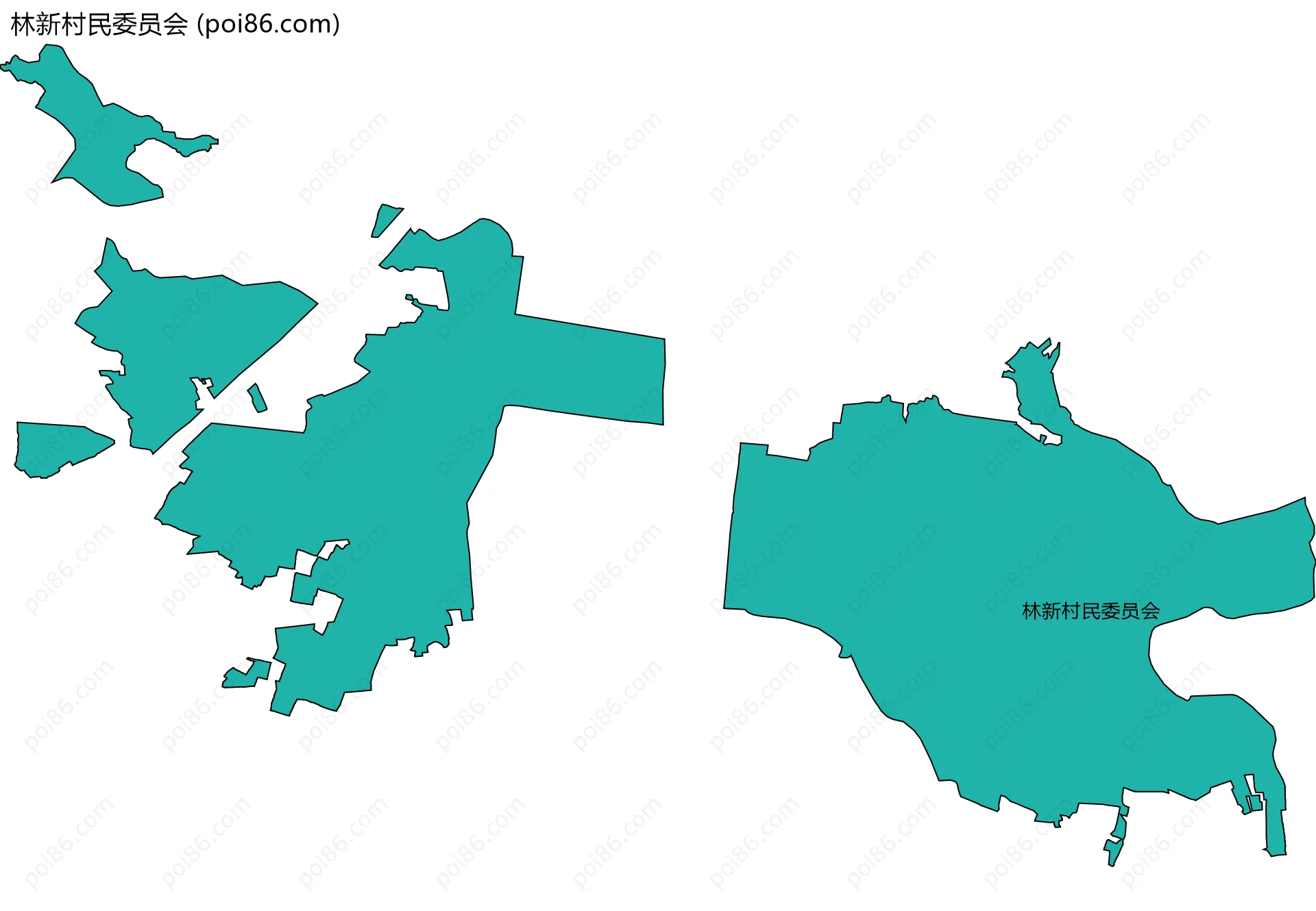 林新村民委员会边界地图