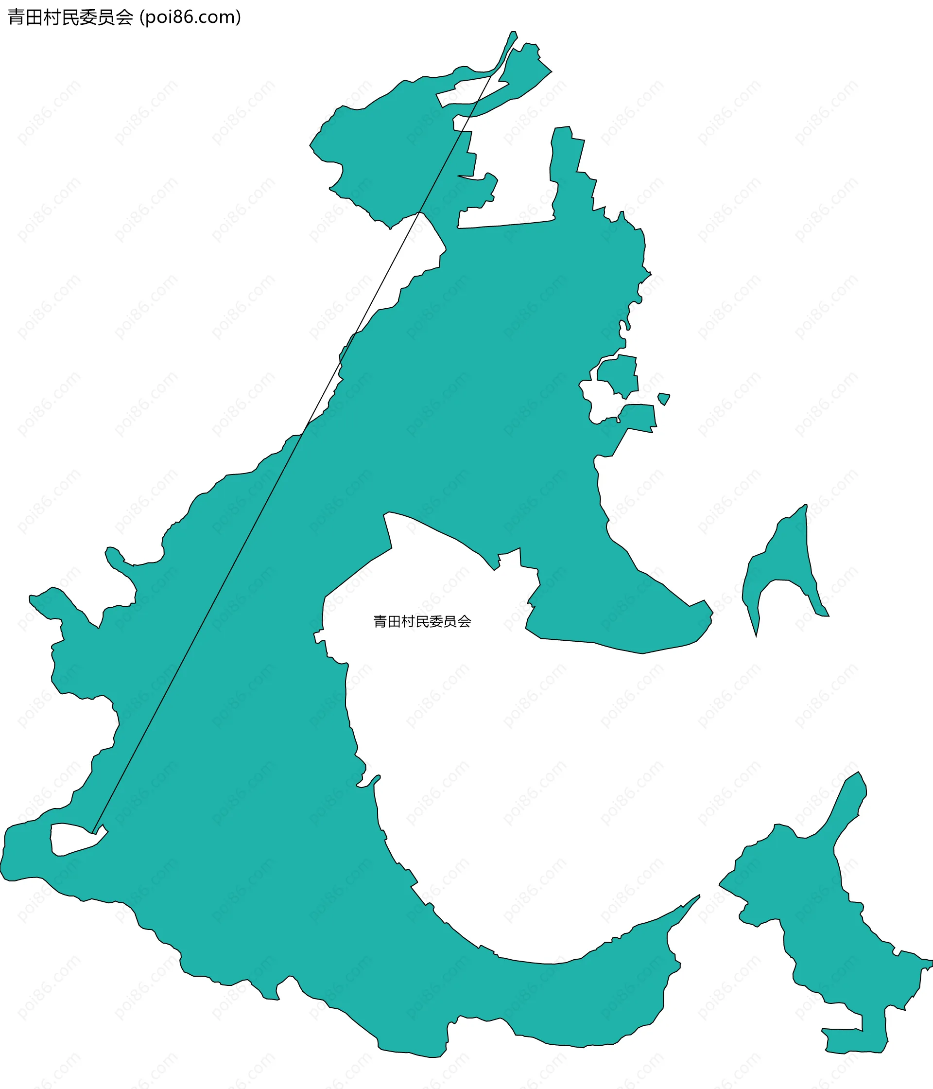 青田村民委员会边界地图