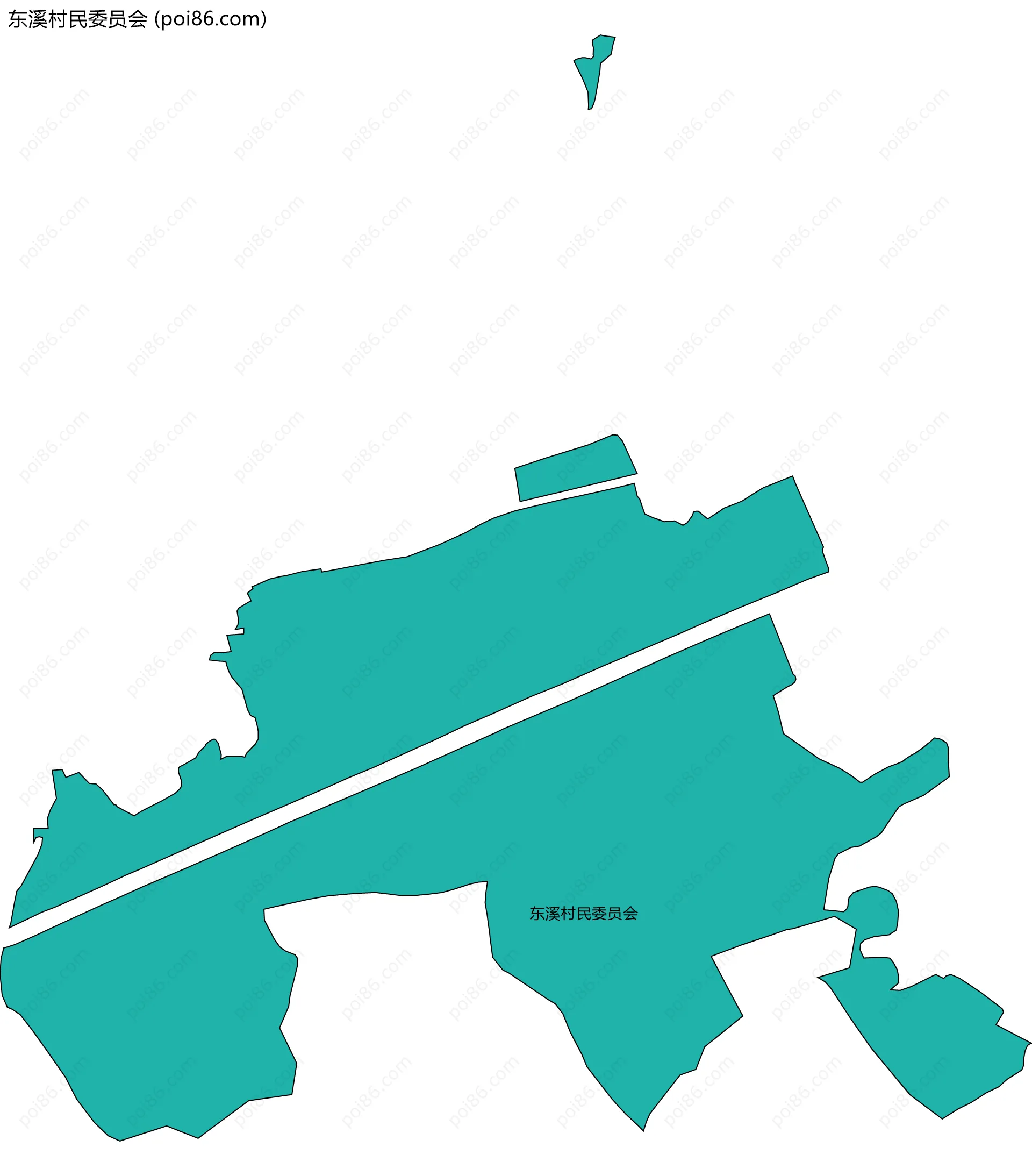 东溪村民委员会边界地图