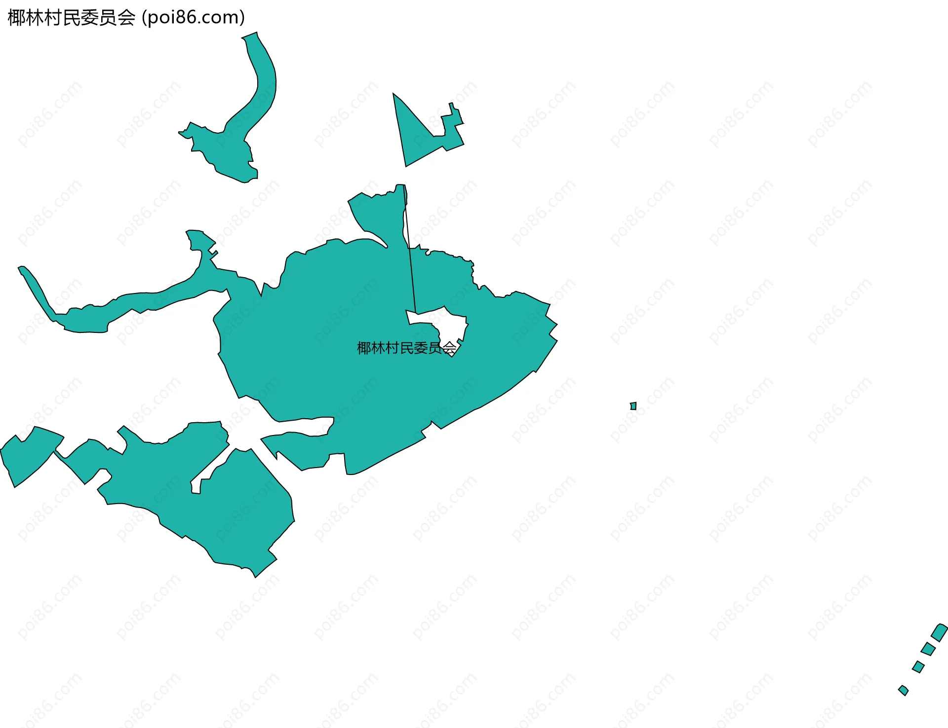 椰林村民委员会边界地图