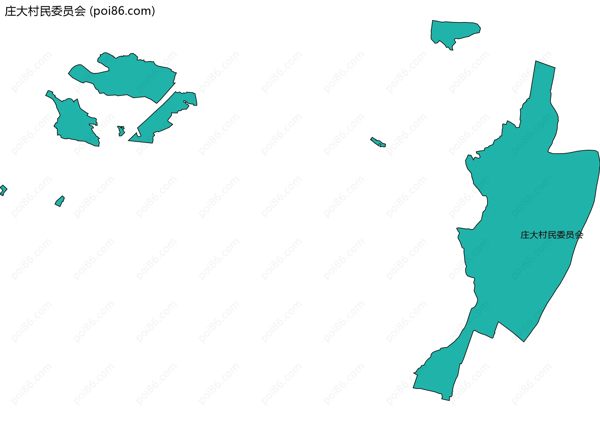 庄大村民委员会边界地图