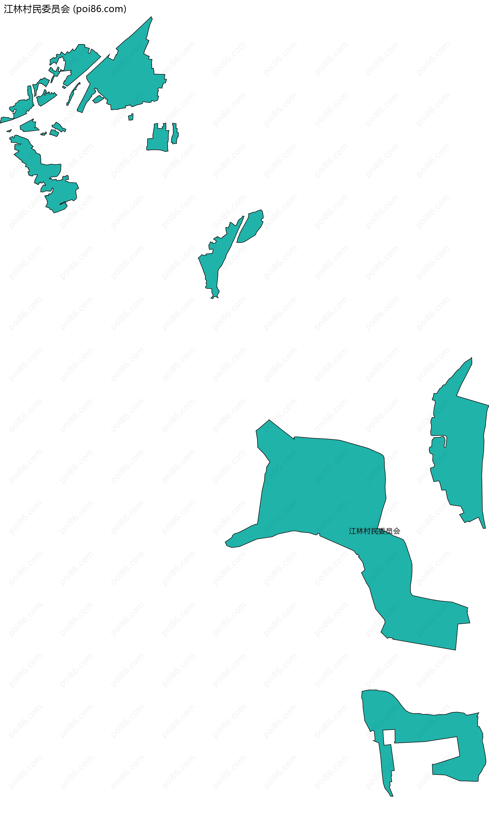 江林村民委员会边界地图