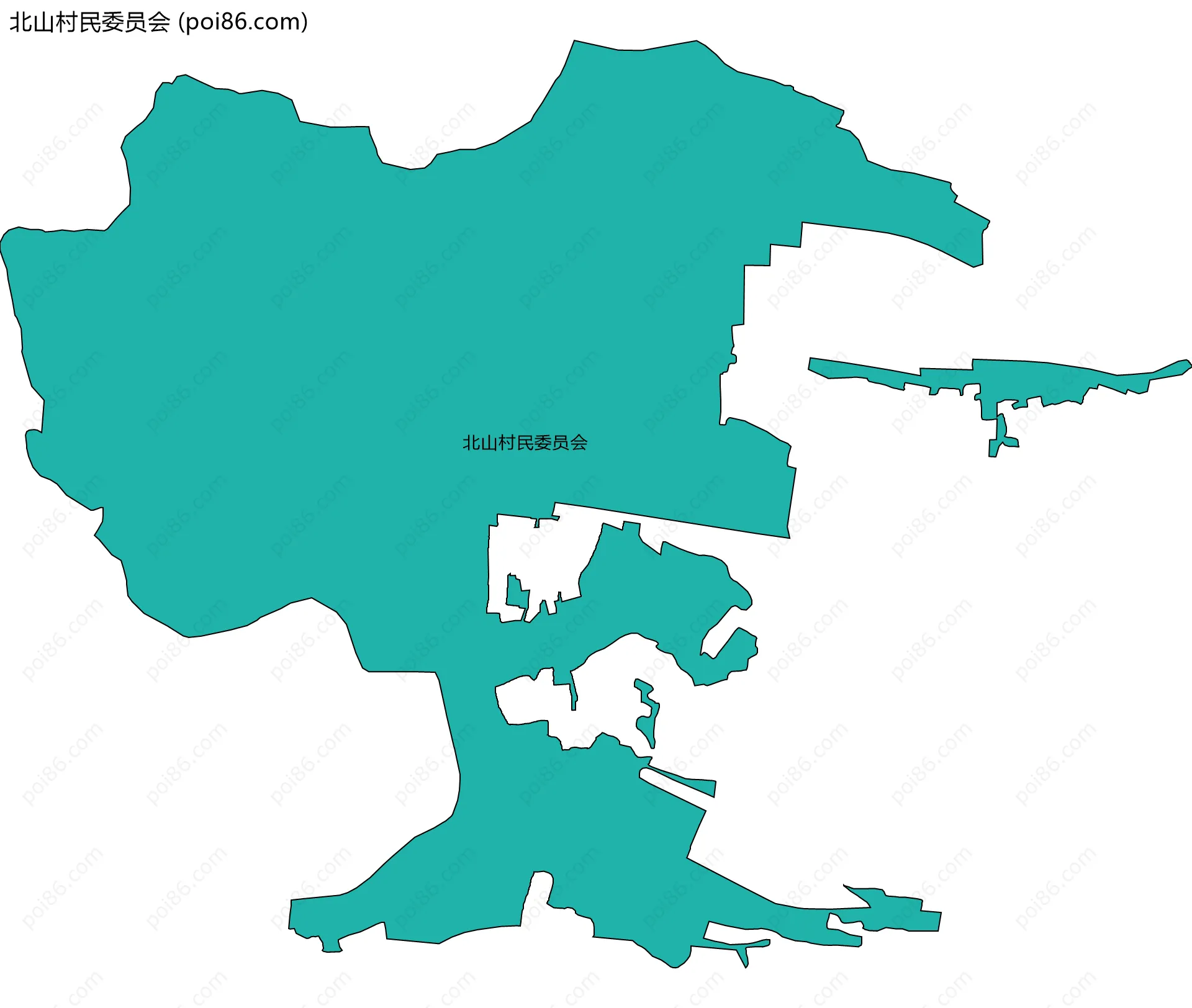 北山村民委员会边界地图