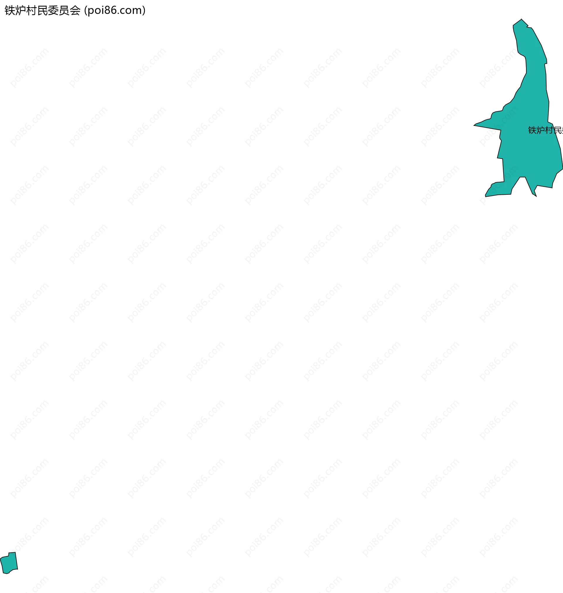 铁炉村民委员会边界地图