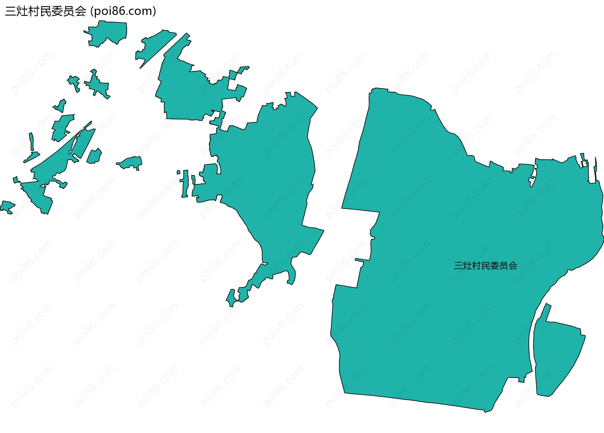 三灶村民委员会边界地图