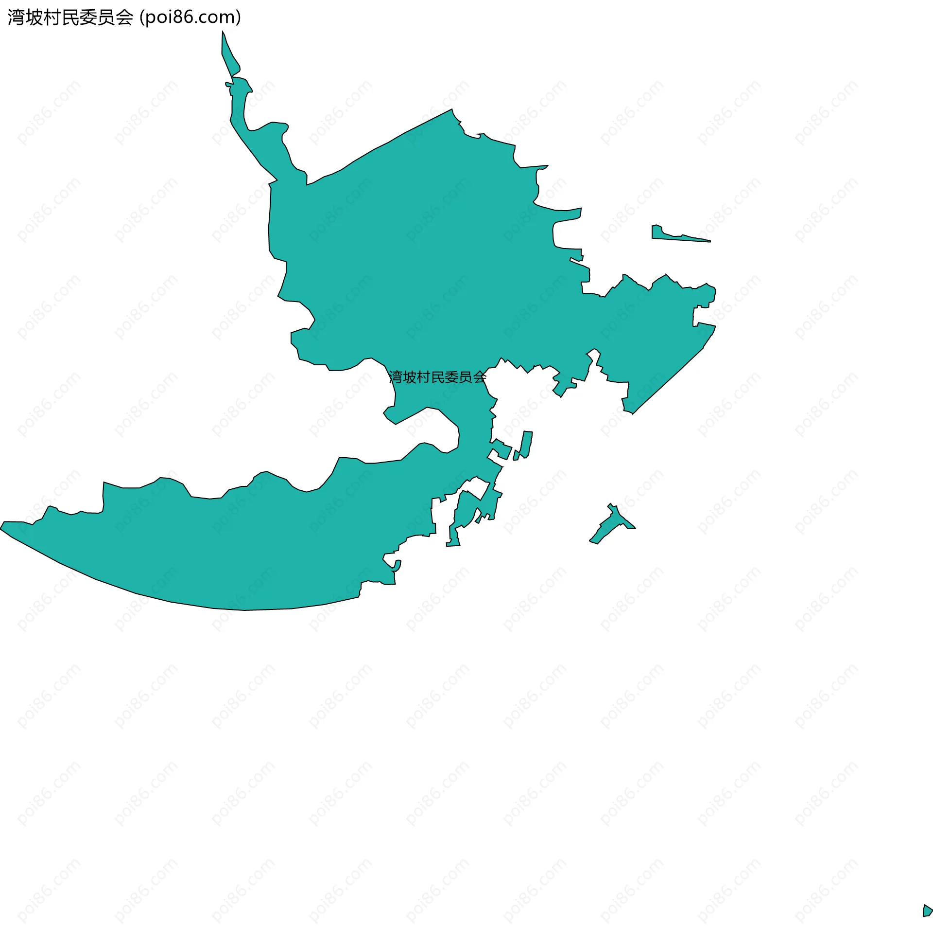 湾坡村民委员会边界地图