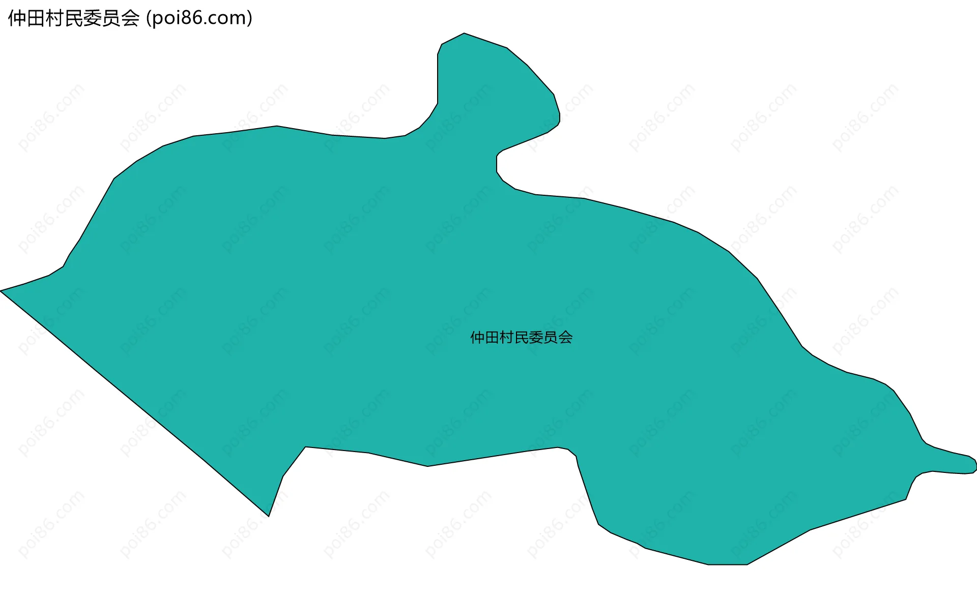 仲田村民委员会边界地图