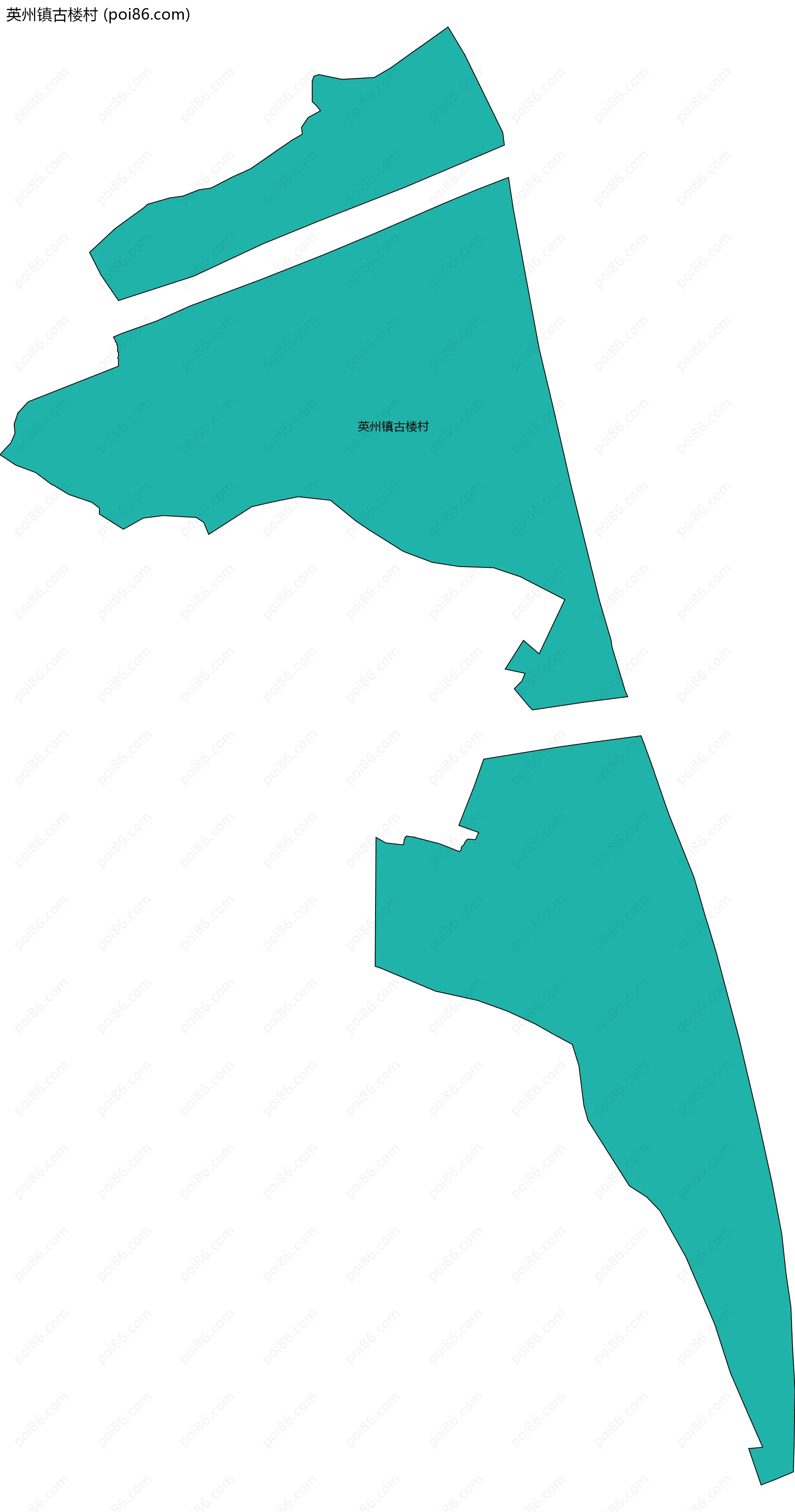 英州镇古楼村边界地图