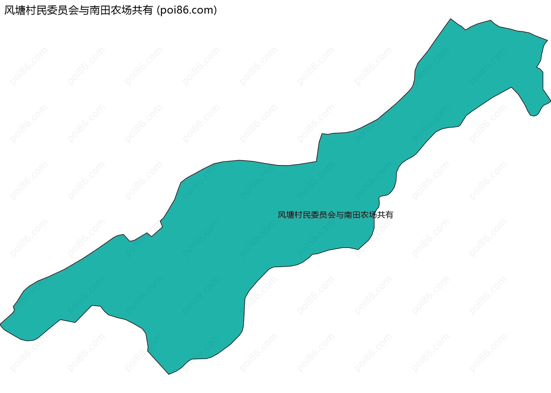 风塘村民委员会与南田农场共有边界地图