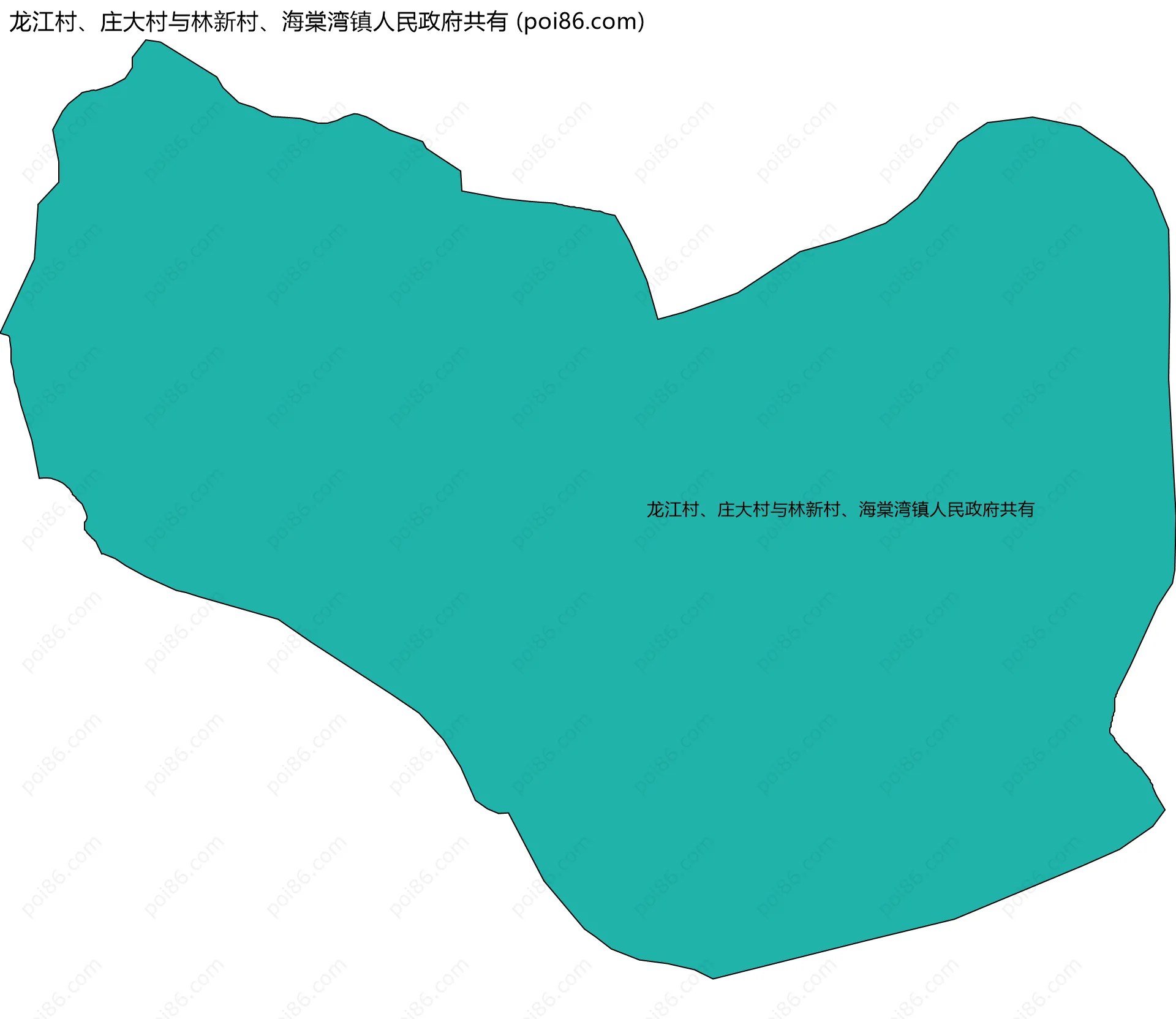 龙江村、庄大村与林新村、海棠湾镇人民政府共有边界地图