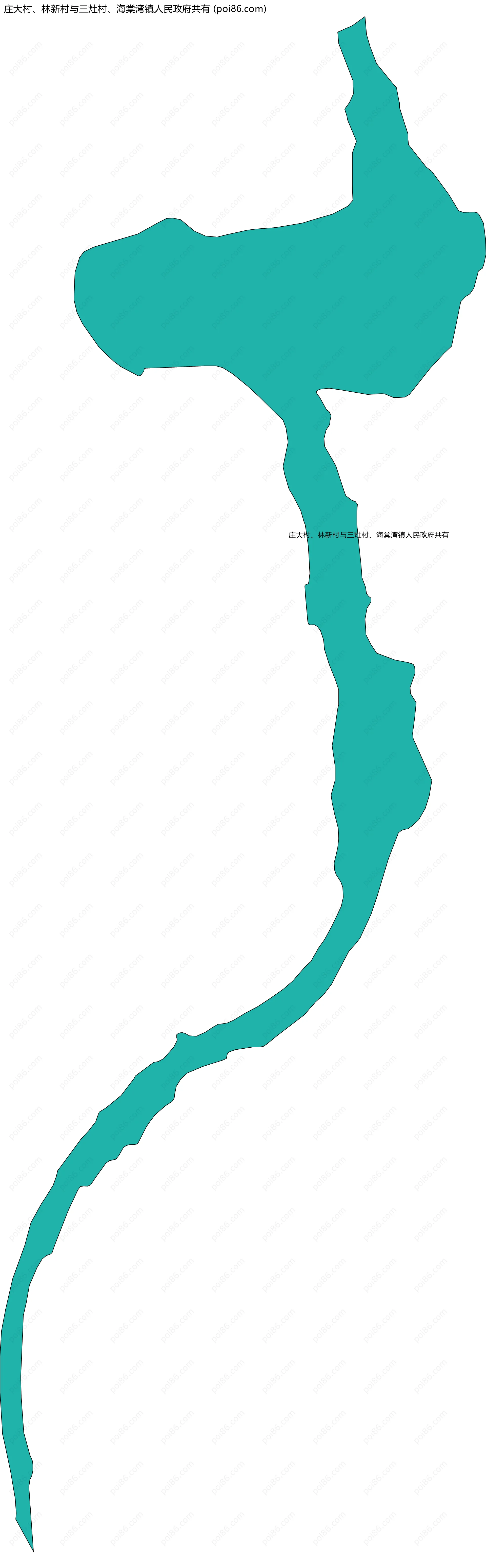 庄大村、林新村与三灶村、海棠湾镇人民政府共有边界地图